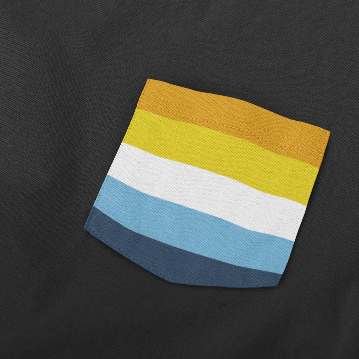 Aroace Pride Flag Pocket T Shirt - Image 2