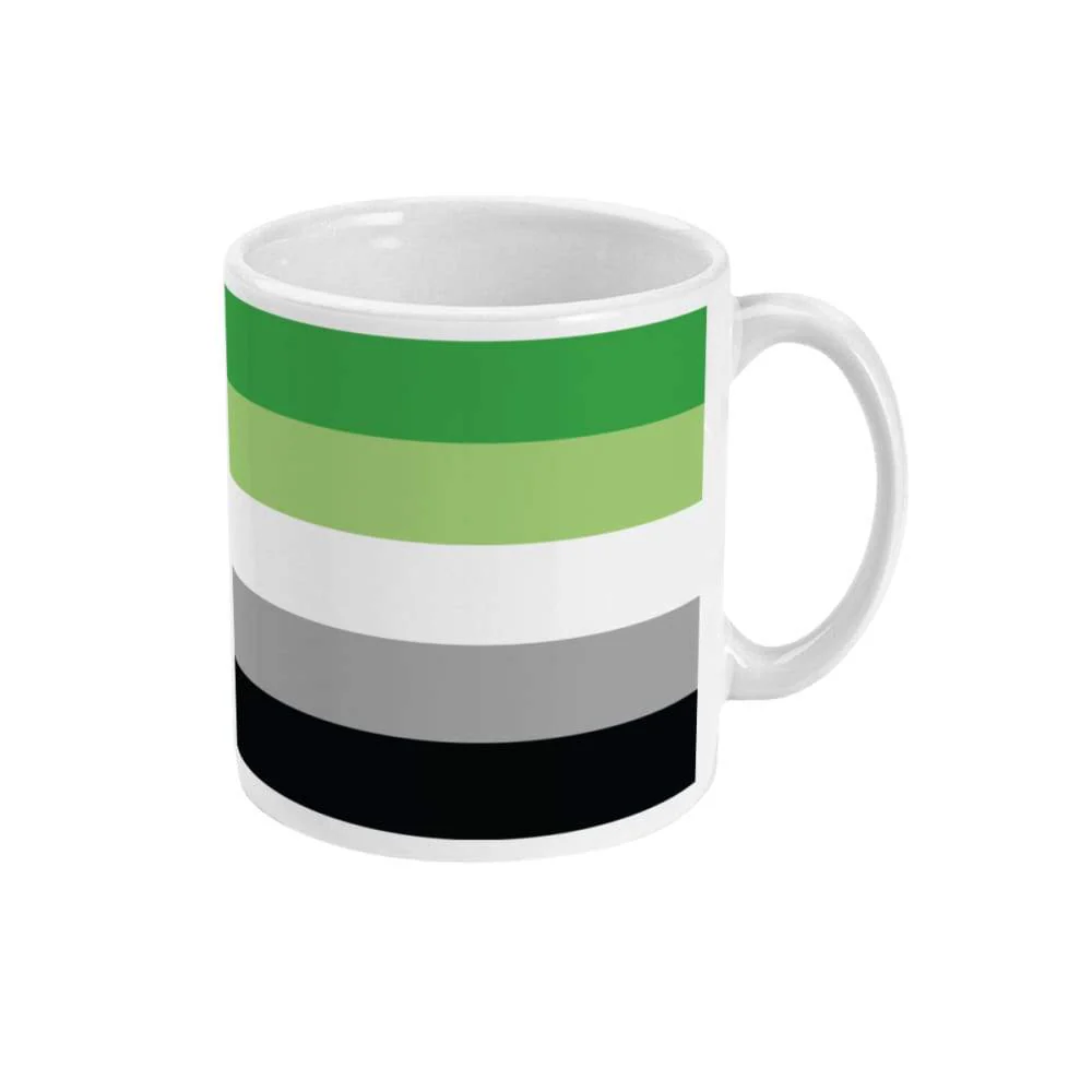 Aromantic Pride Flag Coffee Mug - Image 3