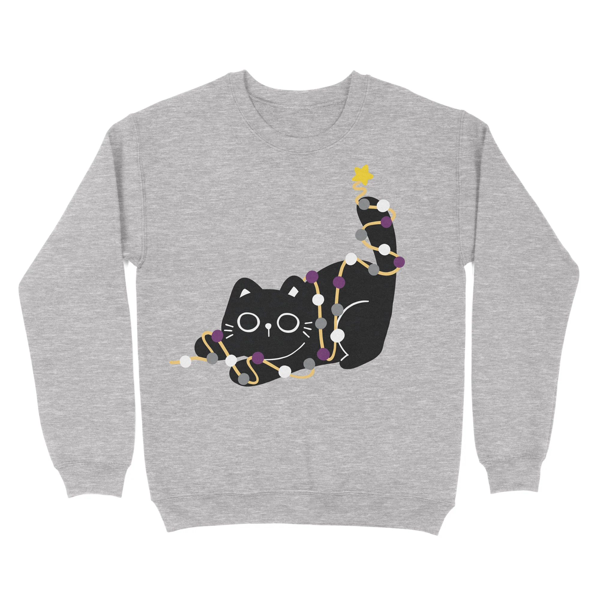 Asexual Cat Christmas Jumper - Image 5