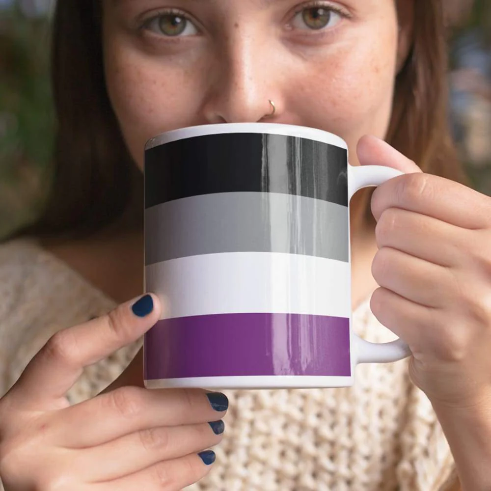 Asexual Pride Flag Coffee Mug - Image 4