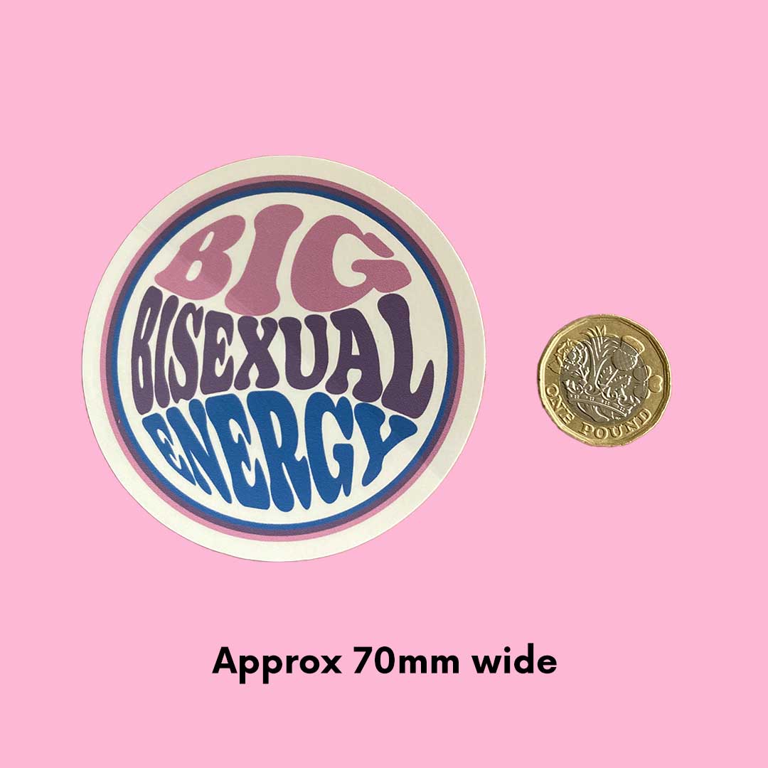 Big Bisexual Energy Vinyl Sticker - Image 3