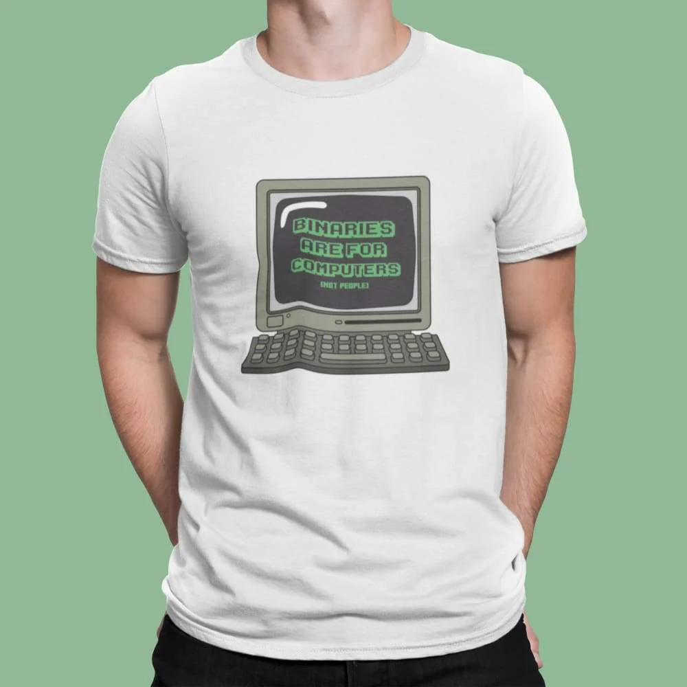 Binaries Are For Computers T Shirt - Image 4