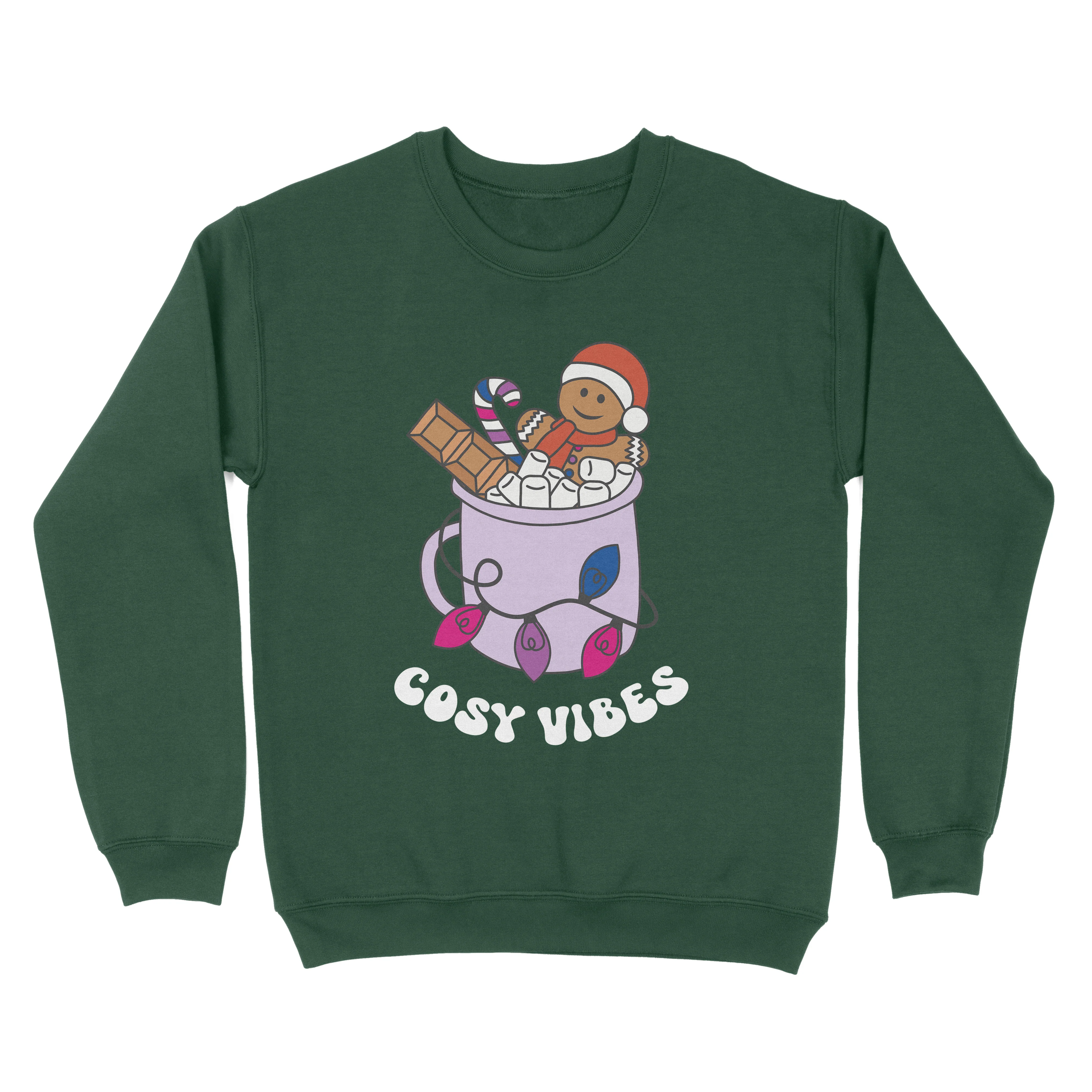 Bisexual Cosy Vibes Subtle Pride Christmas Jumper - Image 3