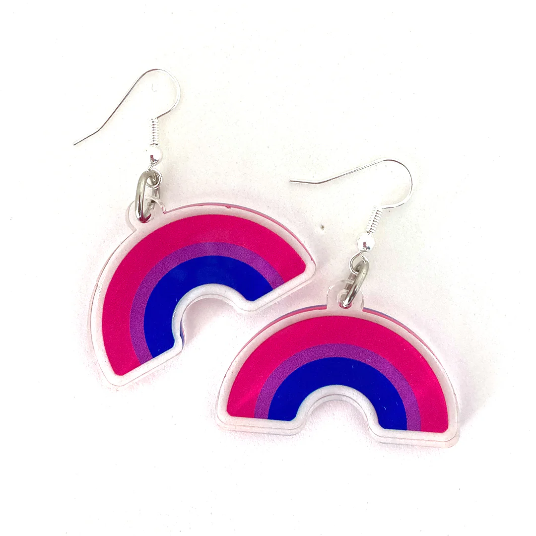 Bisexual Rainbow Pride Earrings - Image 2