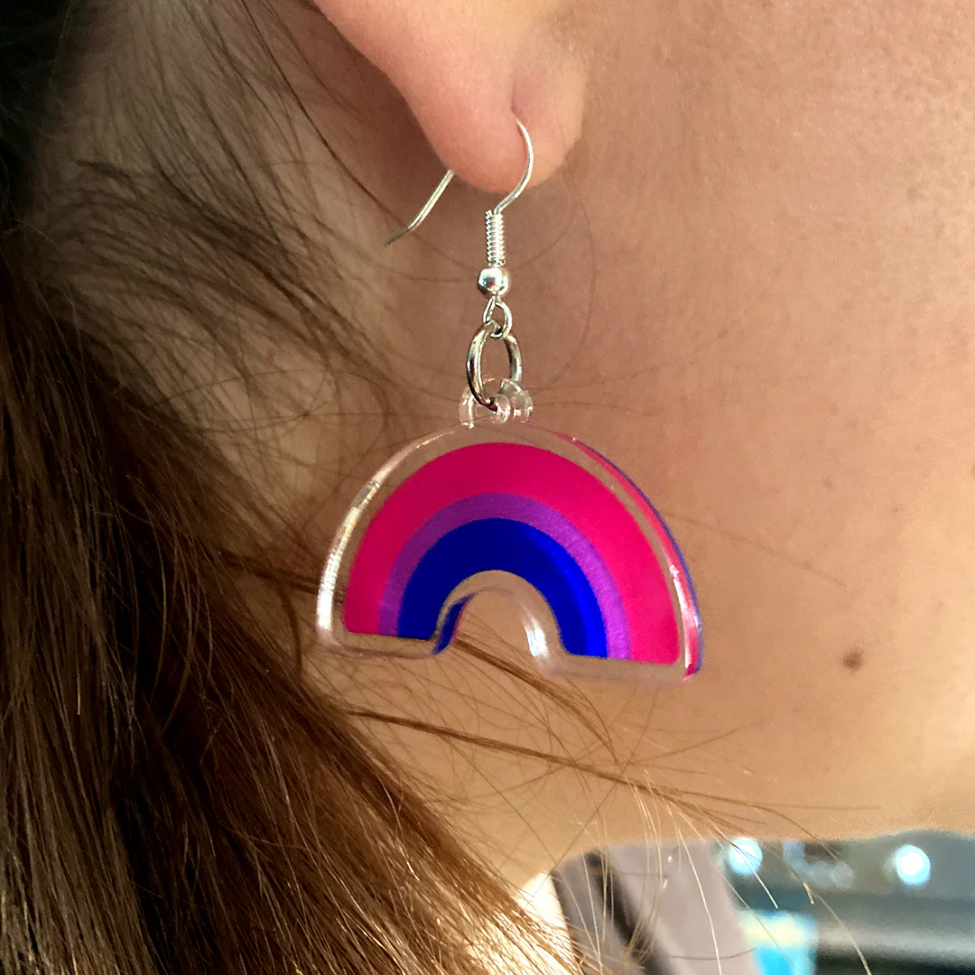 Bisexual Rainbow Pride Earrings - Image 3