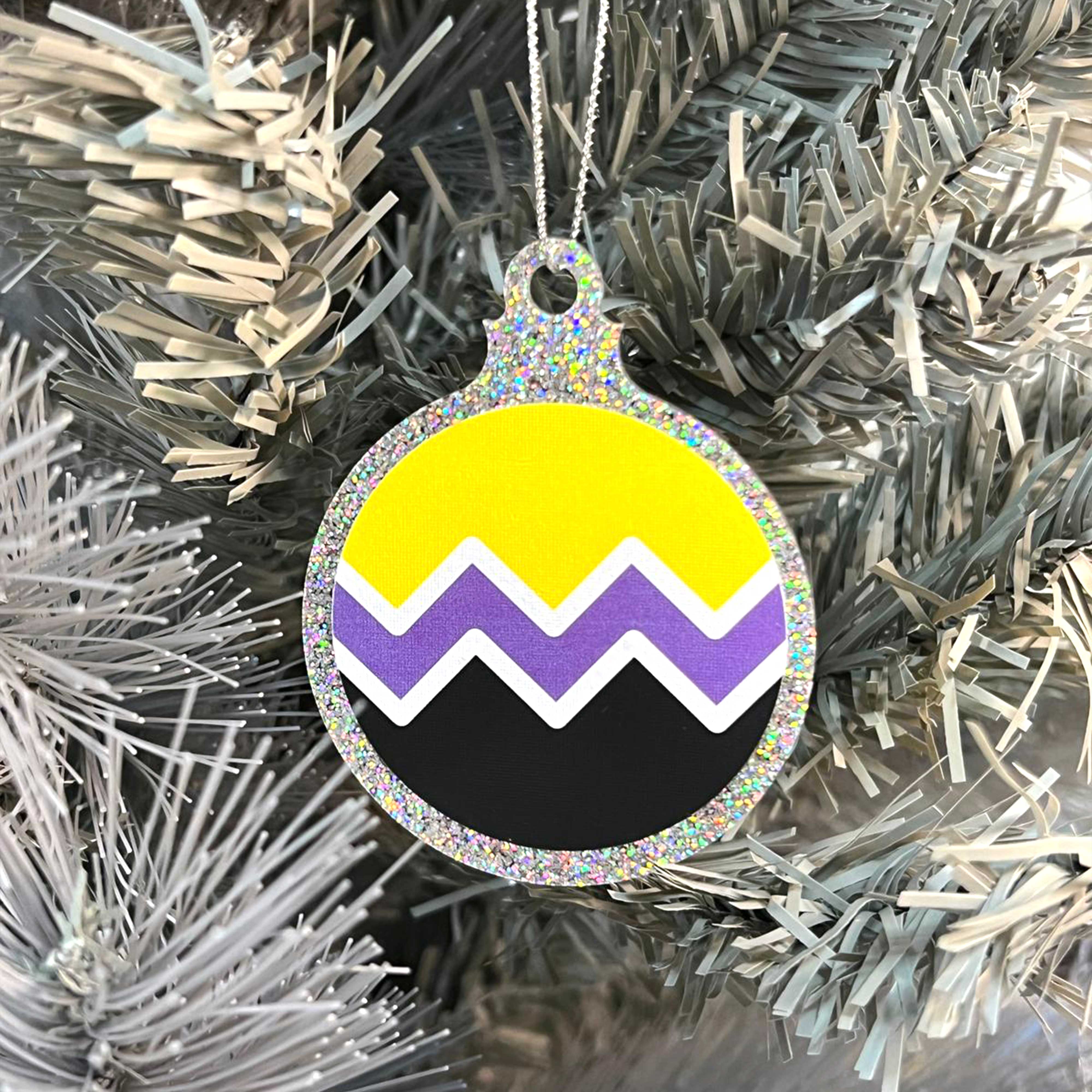 Bisexual Pride Flag Christmas Bauble - Image 6
