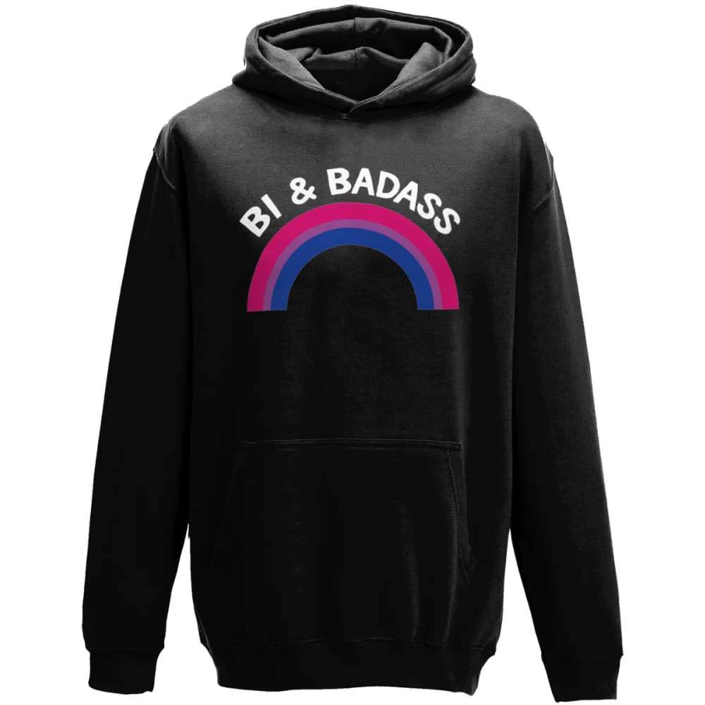 Bisexual Pride Hoodie | Bi & Badass - Image 2