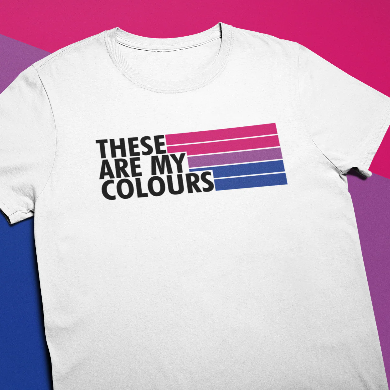 Bisexual Pride Shirt - These Are My Colours - Image 3