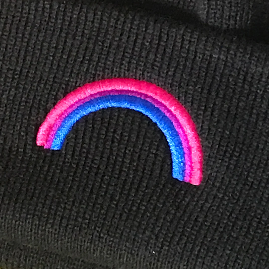 Bisexual Rainbow Beanie Hat - Image 3