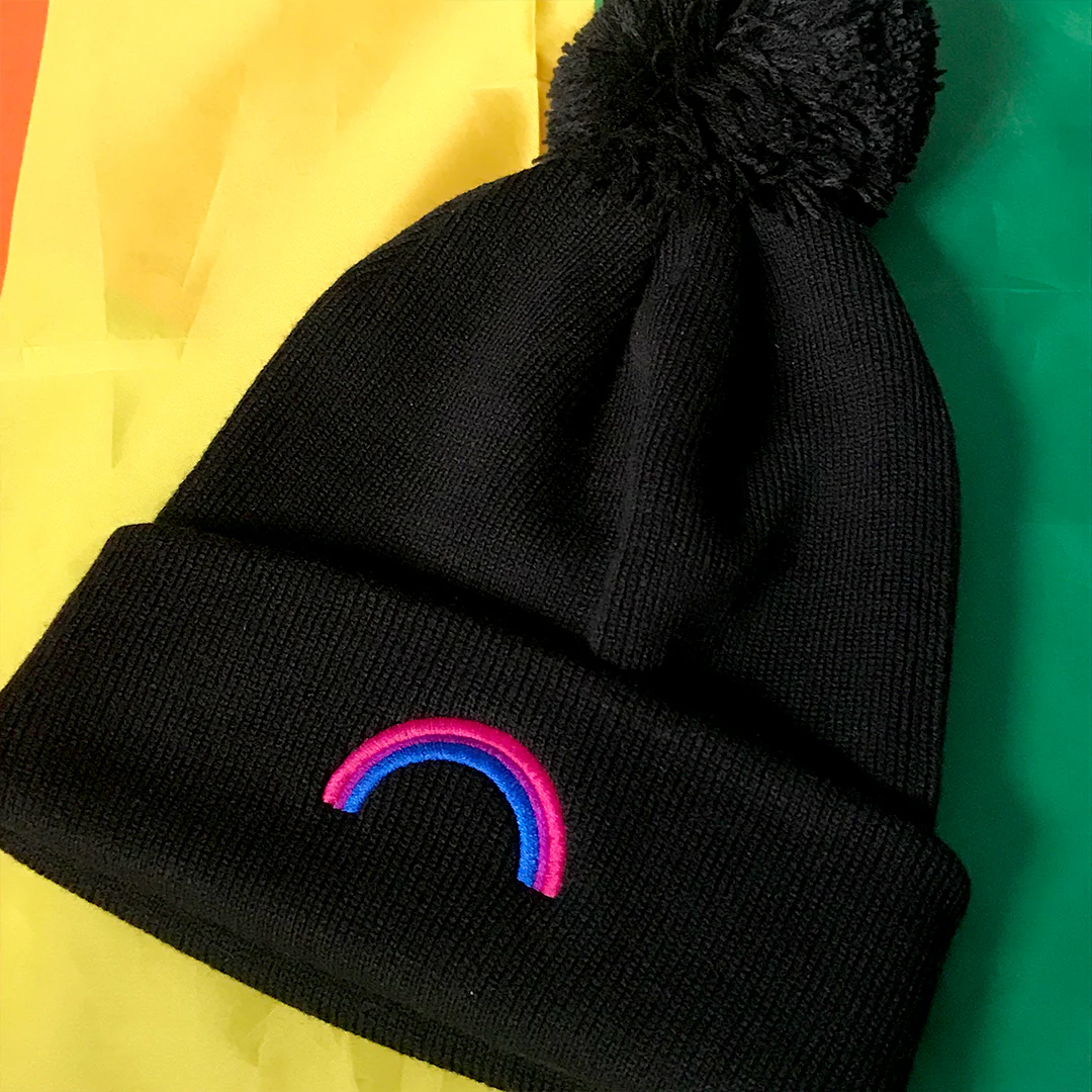 Bisexual Rainbow Beanie Hat - Image 4