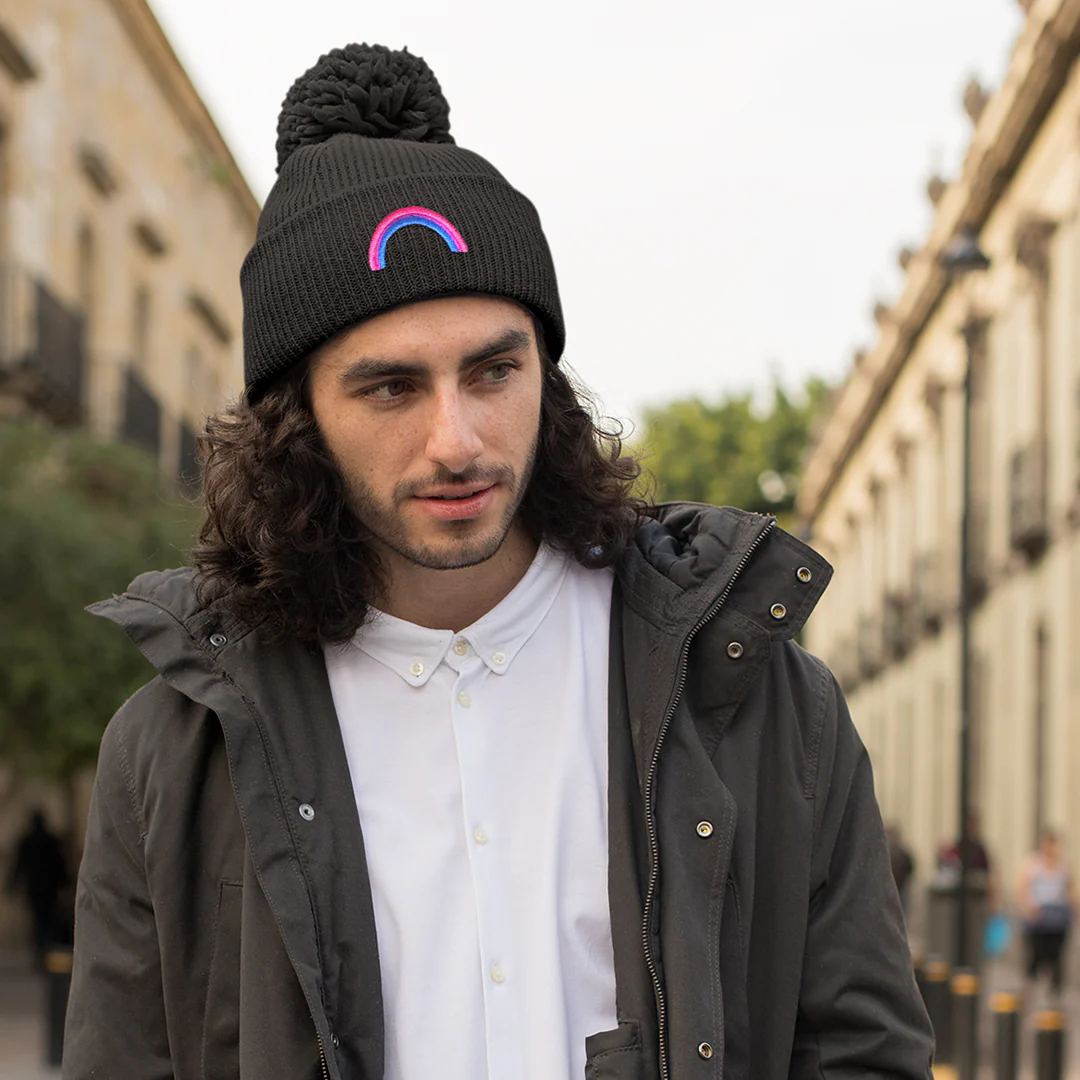 Bisexual Rainbow Beanie Hat - Image 5