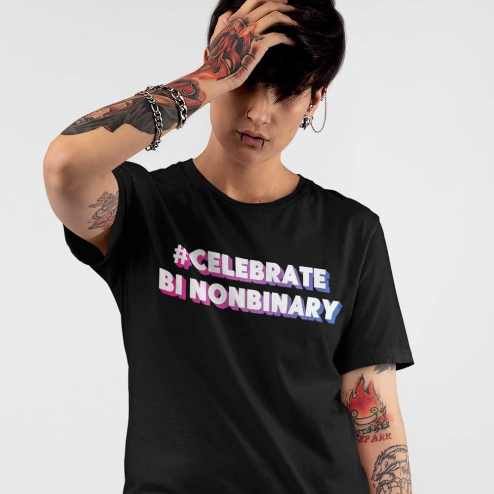 #CelebrateBiNonBinary T Shirt - Image 2