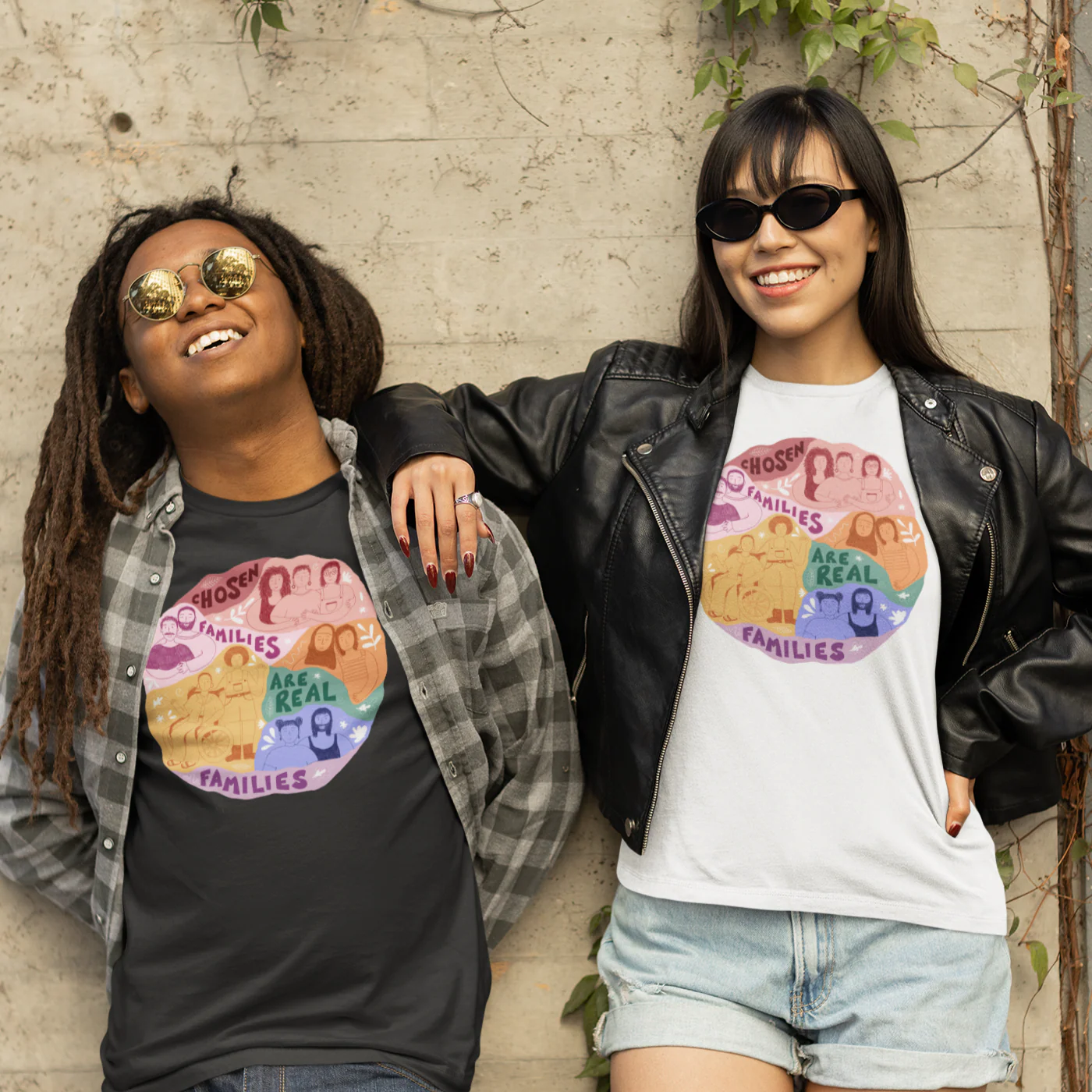 Chosen Families Are Real Families T Shirt - Image 4