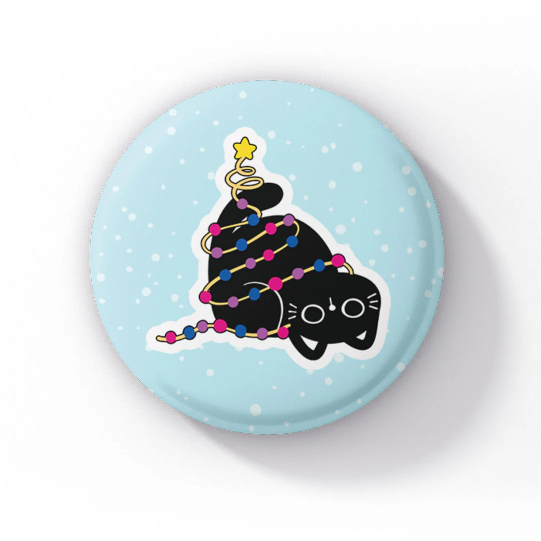 Christmas Cat Pride Badge - Image 3