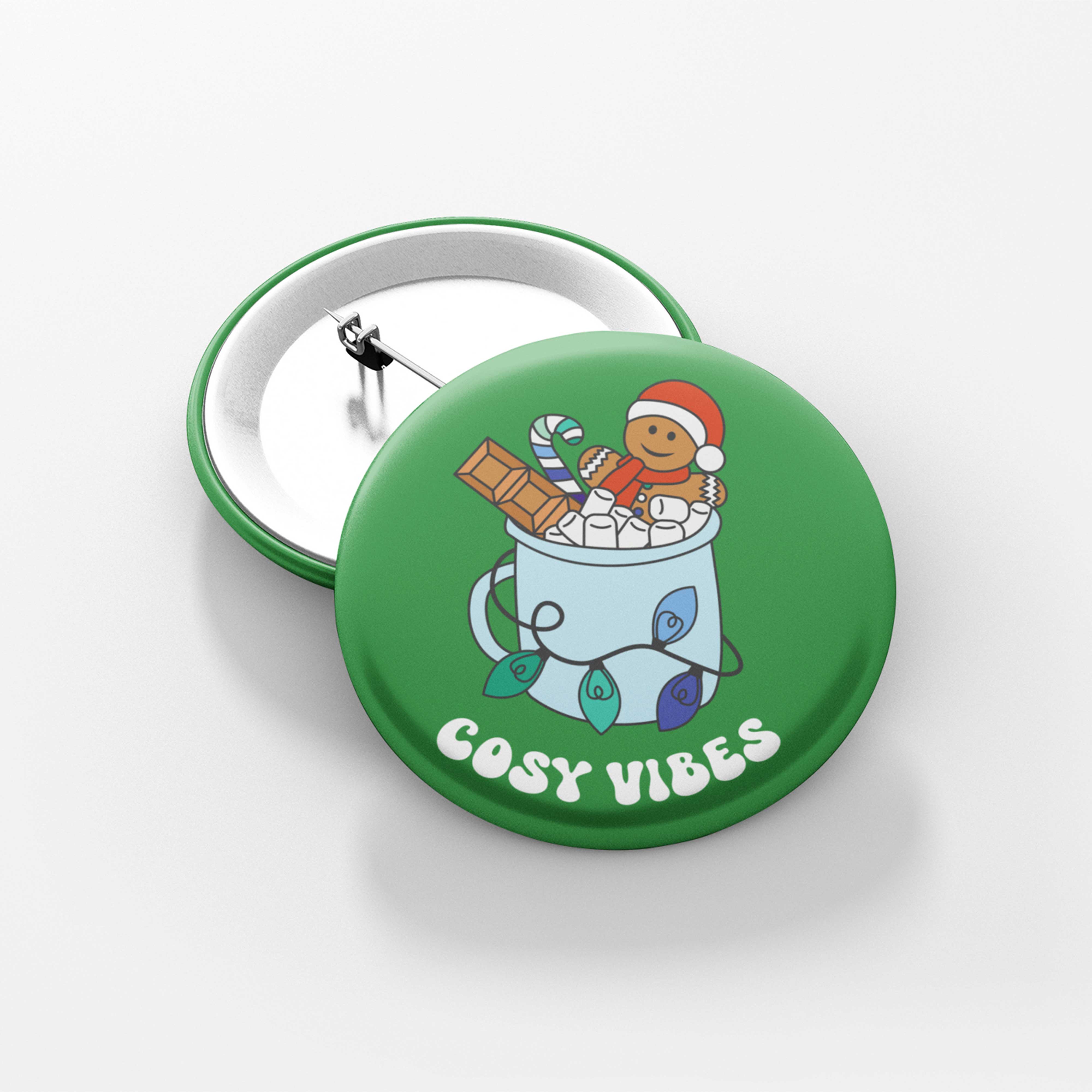 Cosy Vibes Subtle Pride Christmas Badge - Image 3