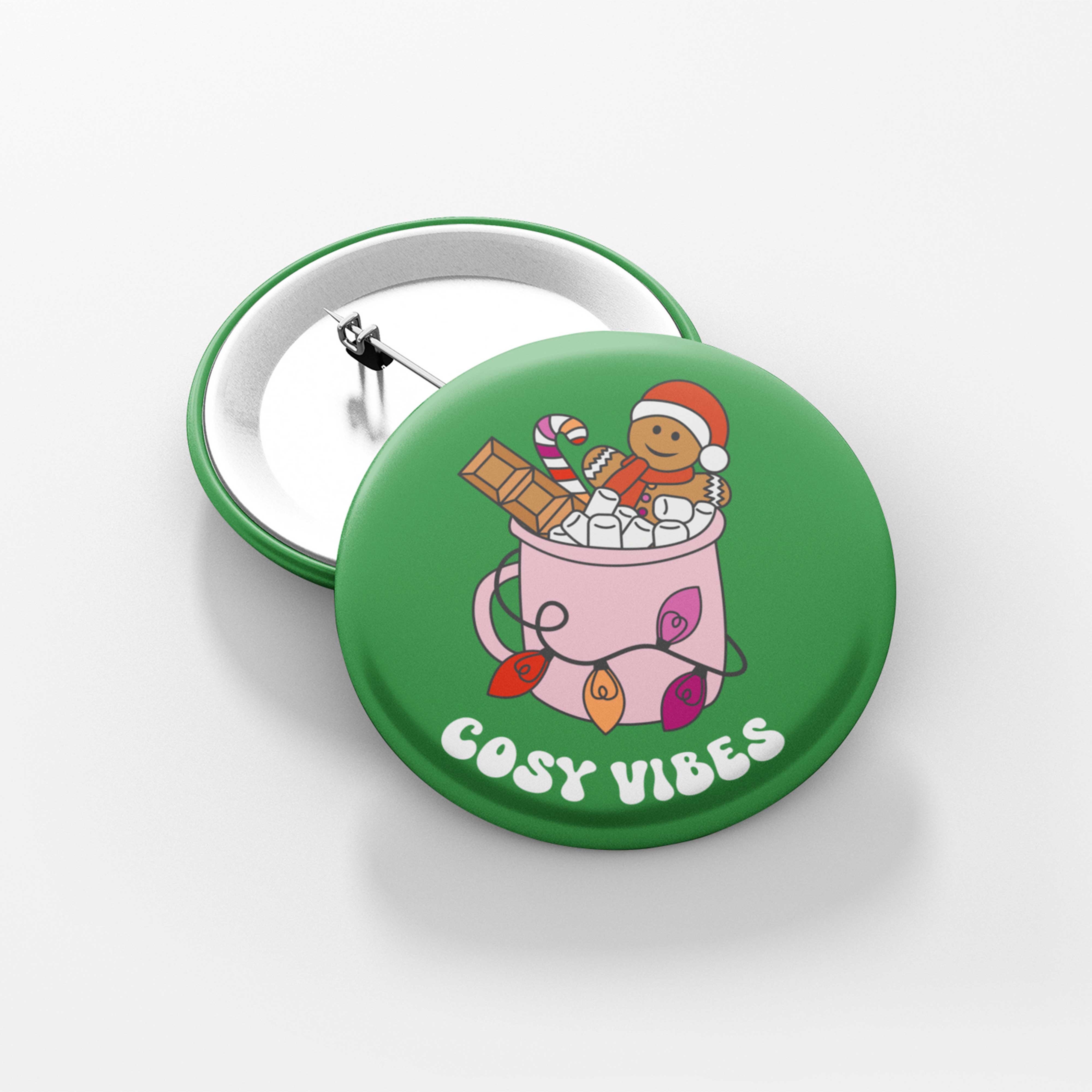 Cosy Vibes Subtle Pride Christmas Badge - Image 4