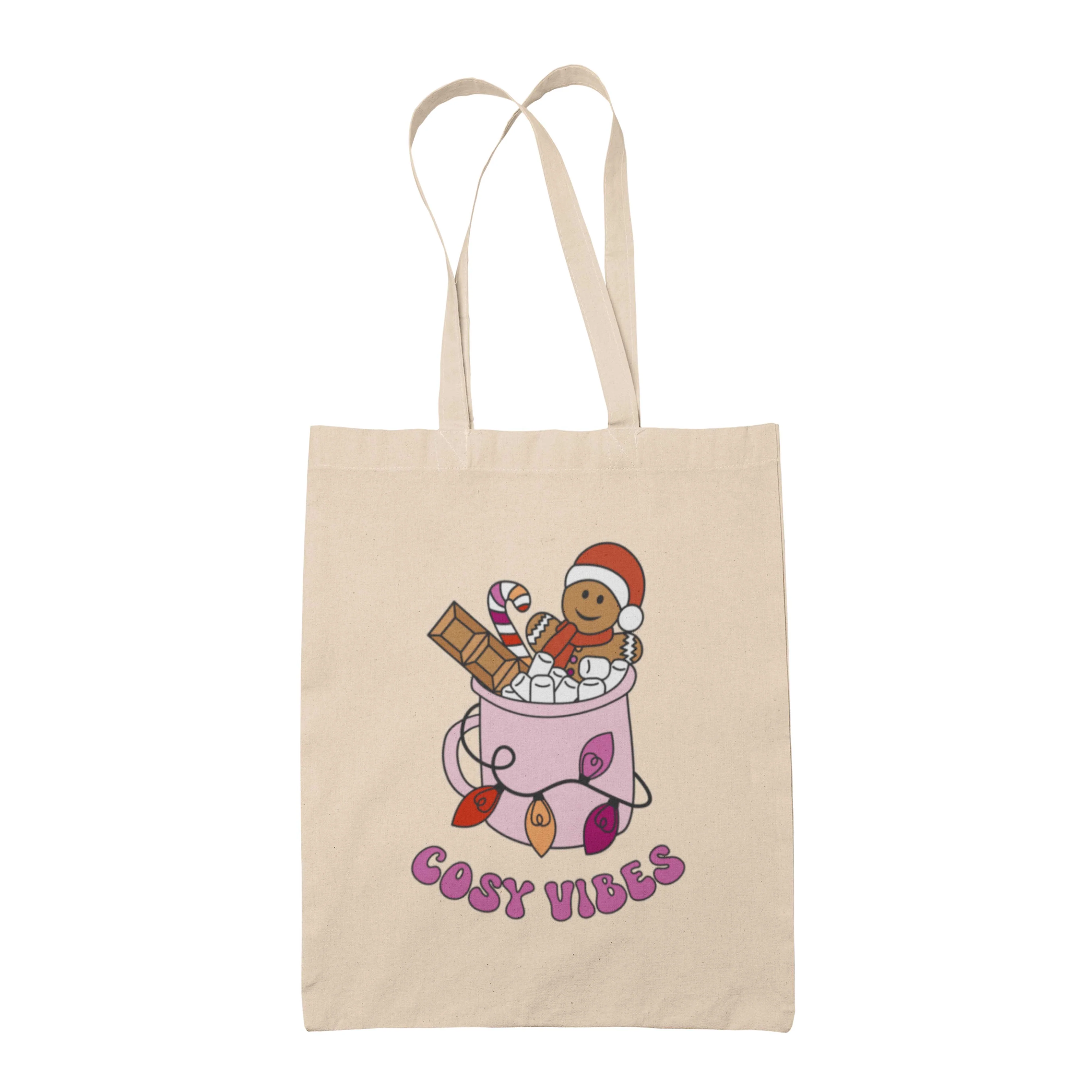 Cosy Vibes Subtle Pride Christmas Tote Bag - Image 2