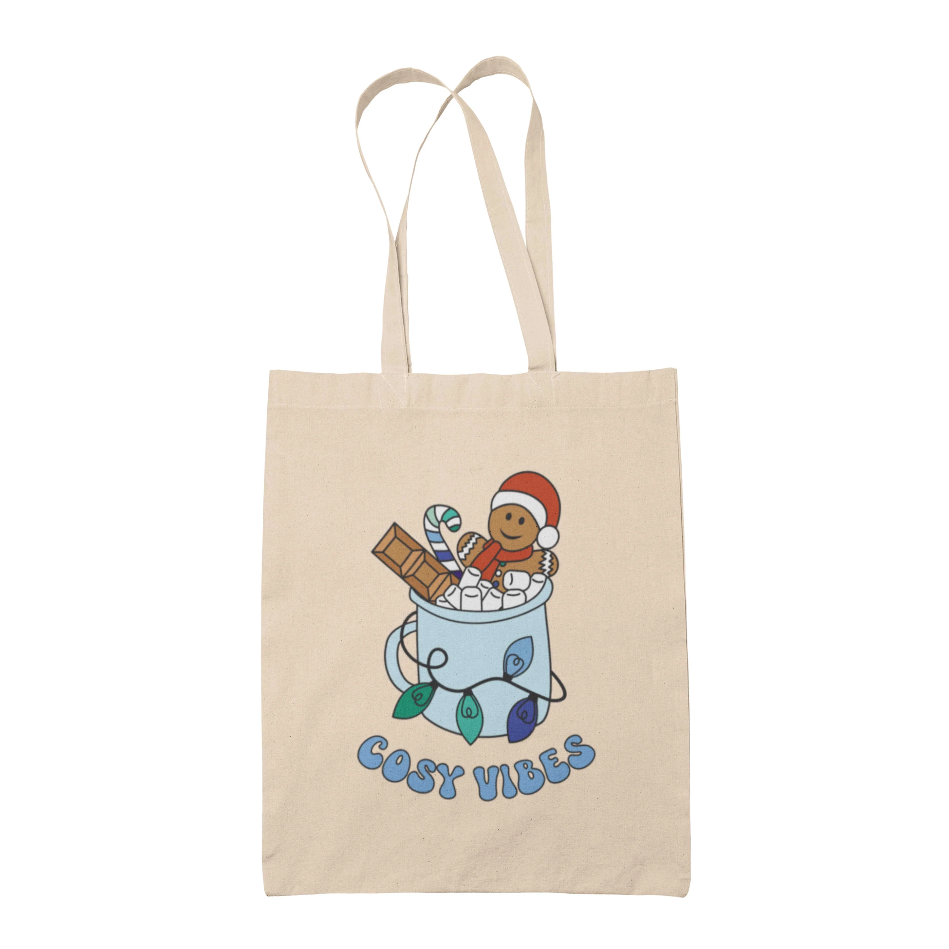 Cosy Vibes Subtle Pride Christmas Tote Bag - Image 3