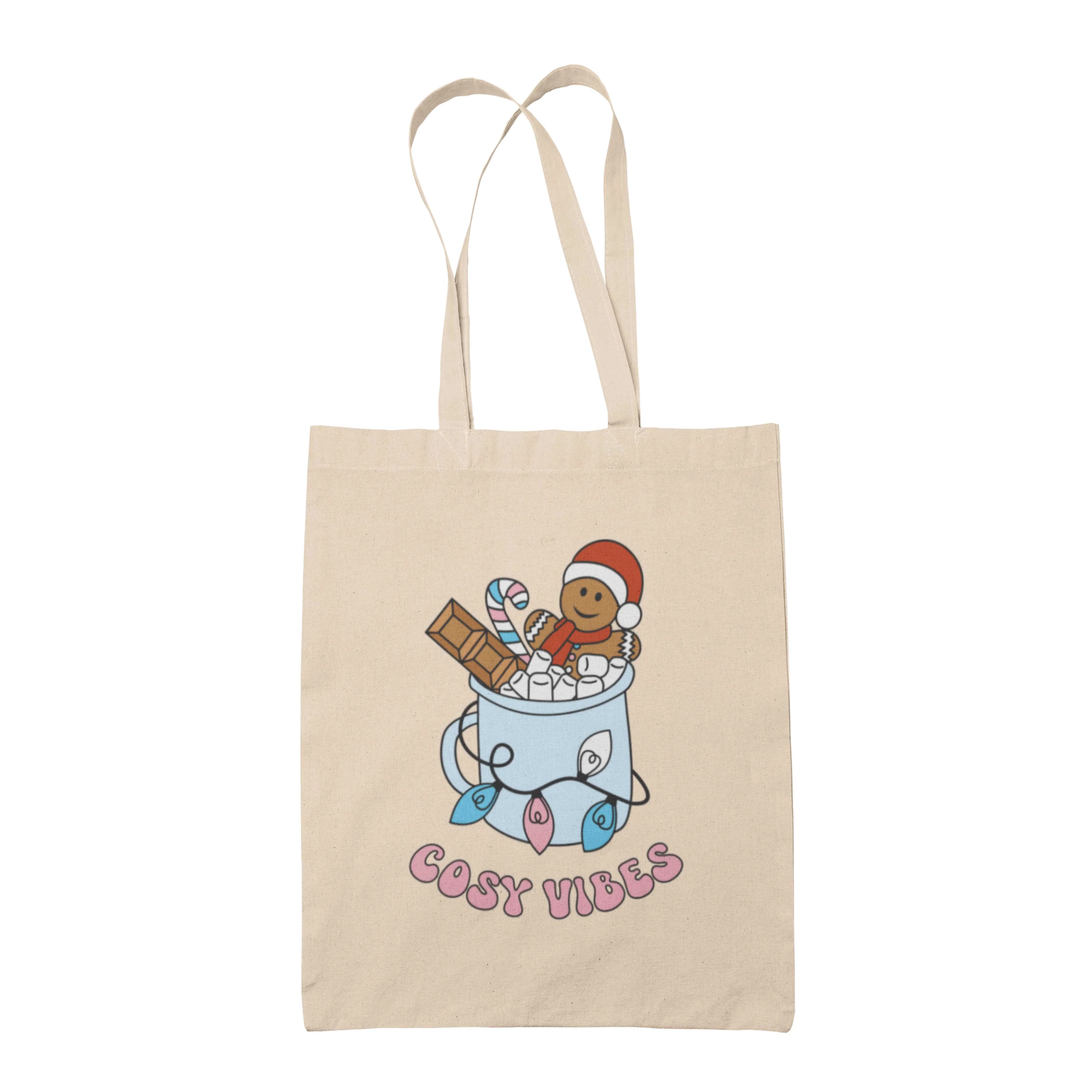 Cosy Vibes Subtle Pride Christmas Tote Bag - Image 5