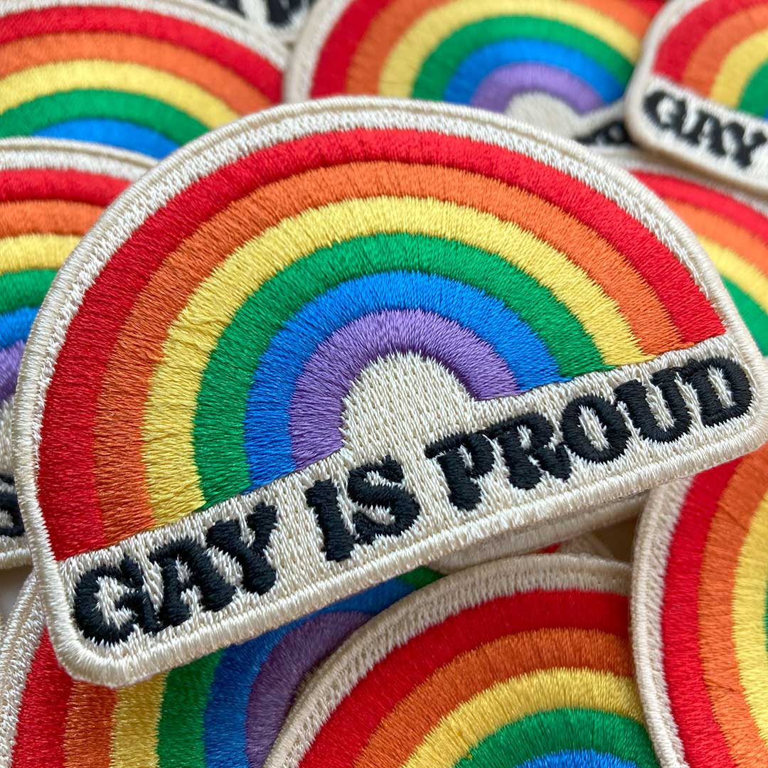 Gay Is Proud Iron On Patch - Image 2