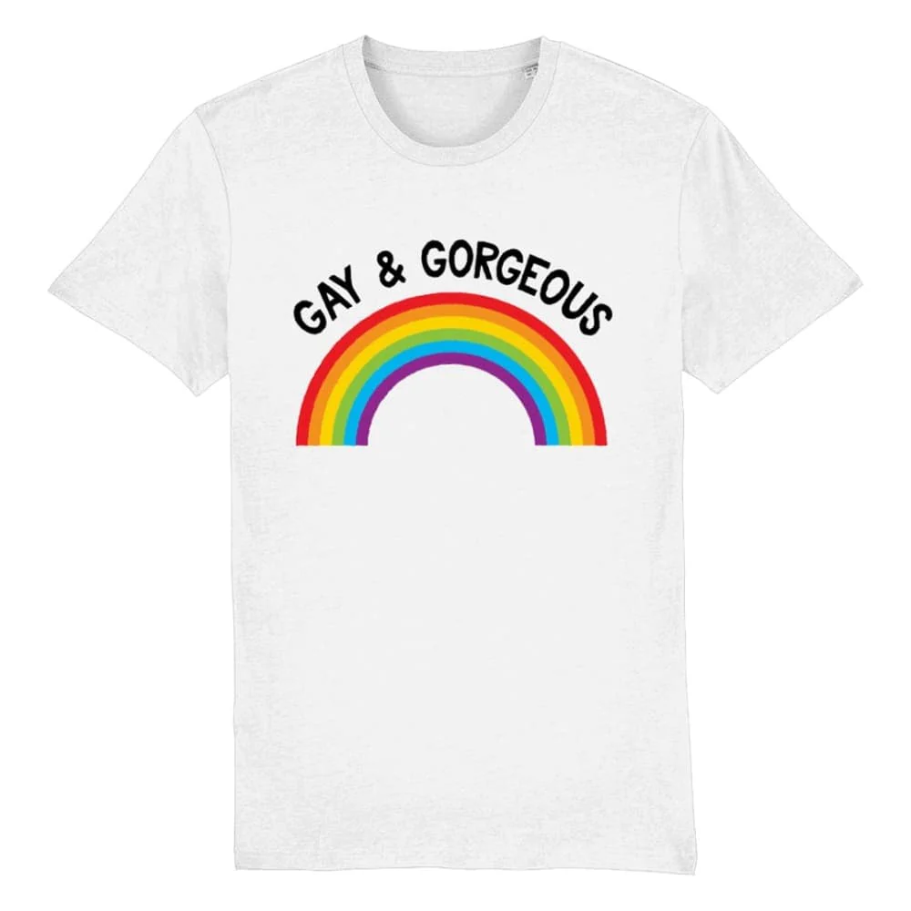 Gay Pride T Shirt | Gay & Gorgeous - Image 2