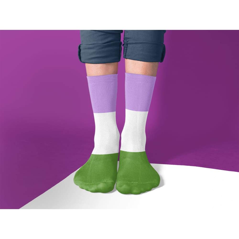 Genderqueer Pride Flag Tube Socks - Image 2