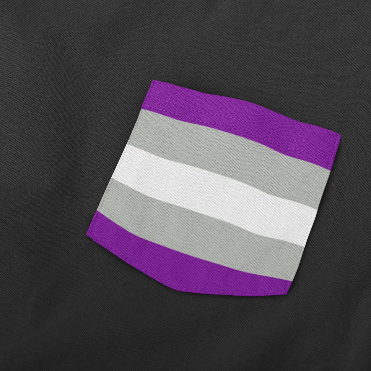 Greysexual Pride Flag Pocket T Shirt - Image 2