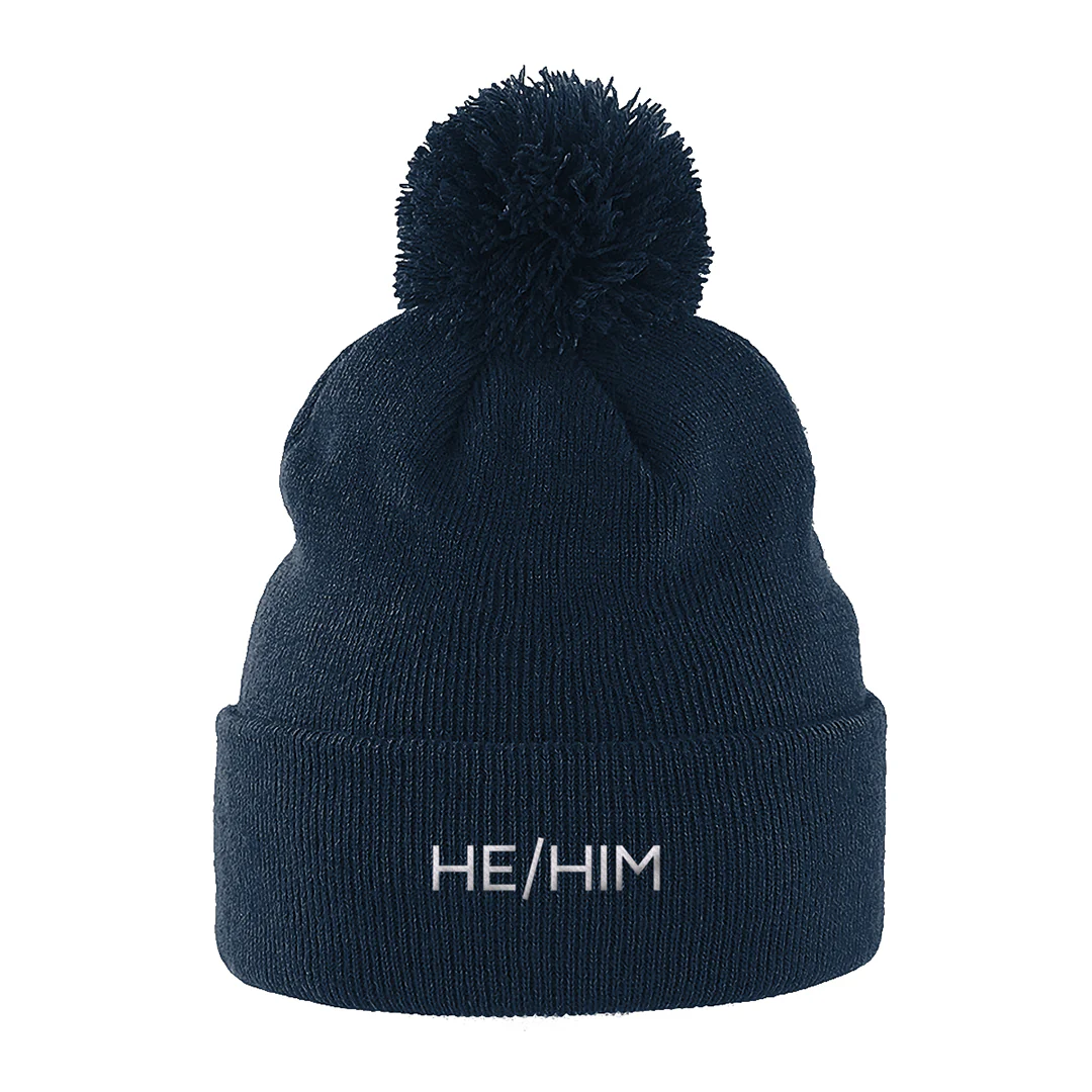 He/Him Pronouns Beanie Hat - Image 4