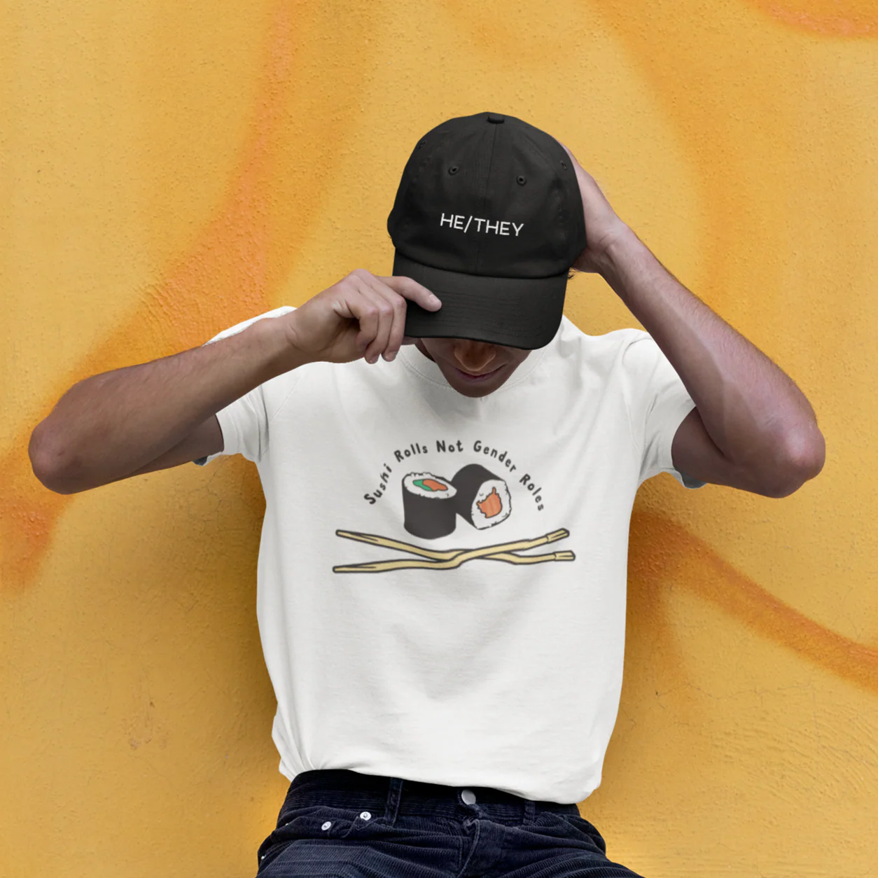 He/They Pronouns Baseball Cap - Image 5