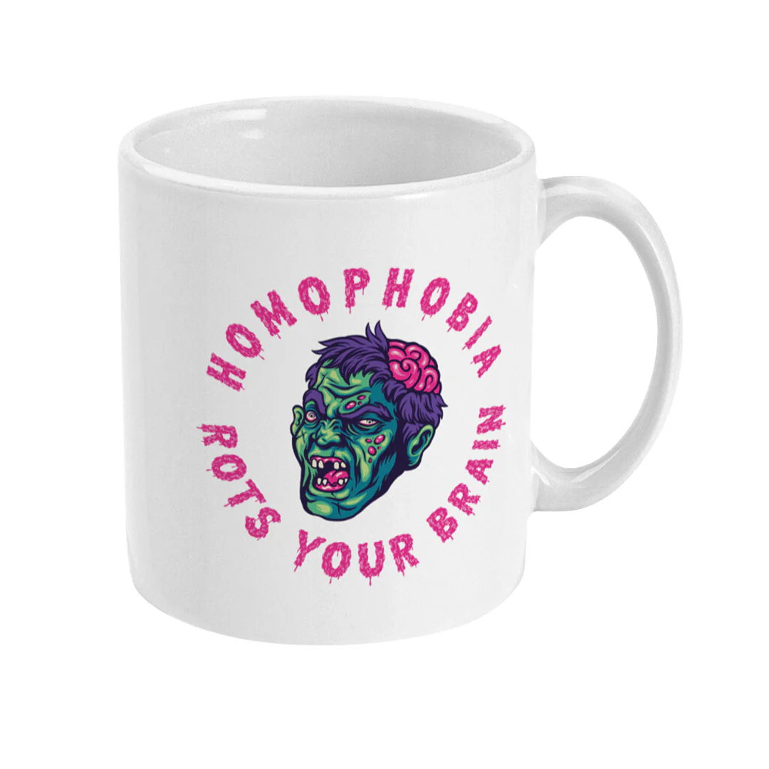 Homophobia Rots Your Brain Coffee Mug - Image 3