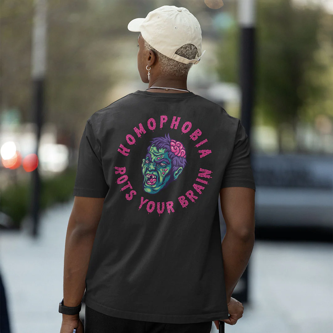 Homophobia Rots Your Brain Halloween Pride Shirt - Image 3