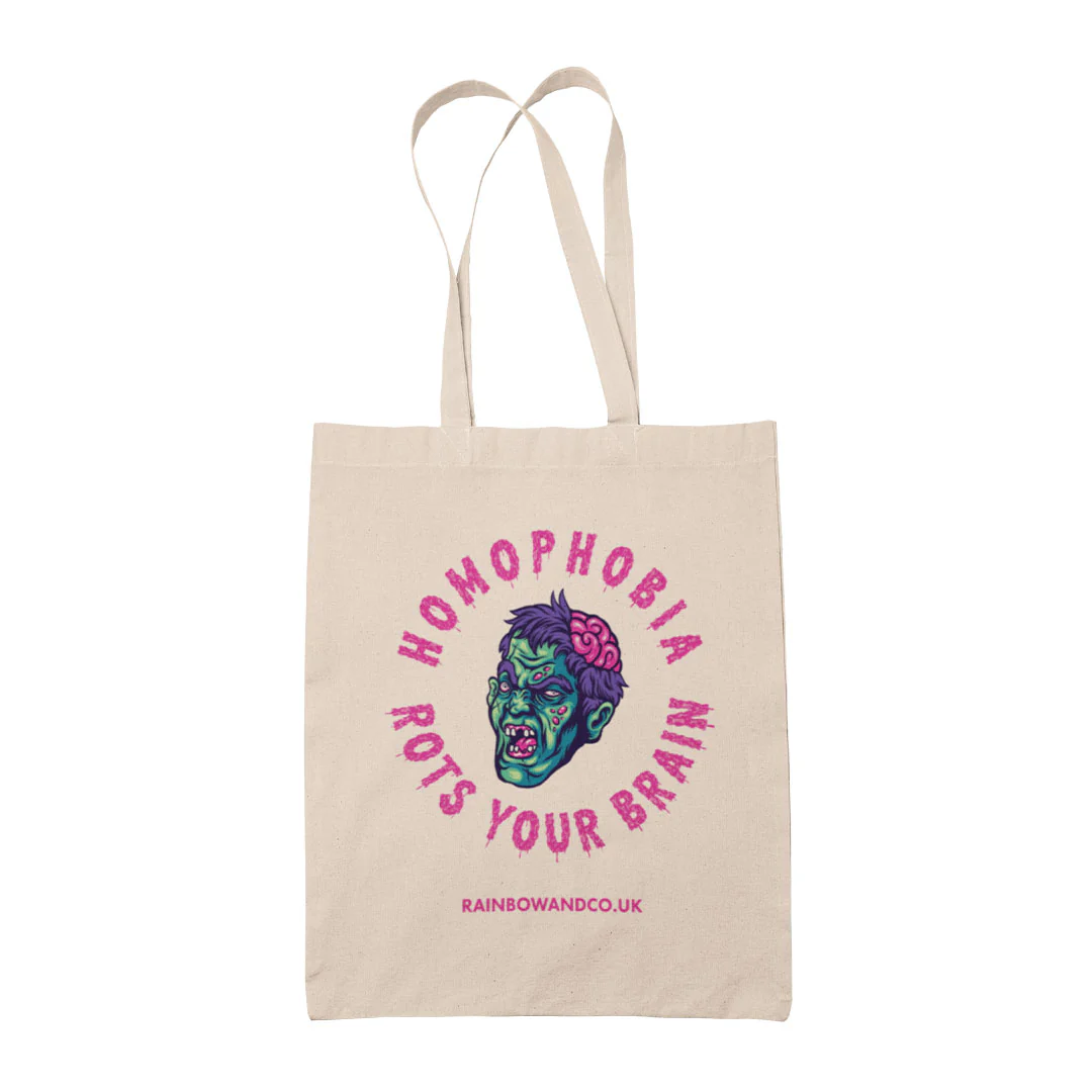 Homophobia Rots Your Brain Tote Bag - Image 2