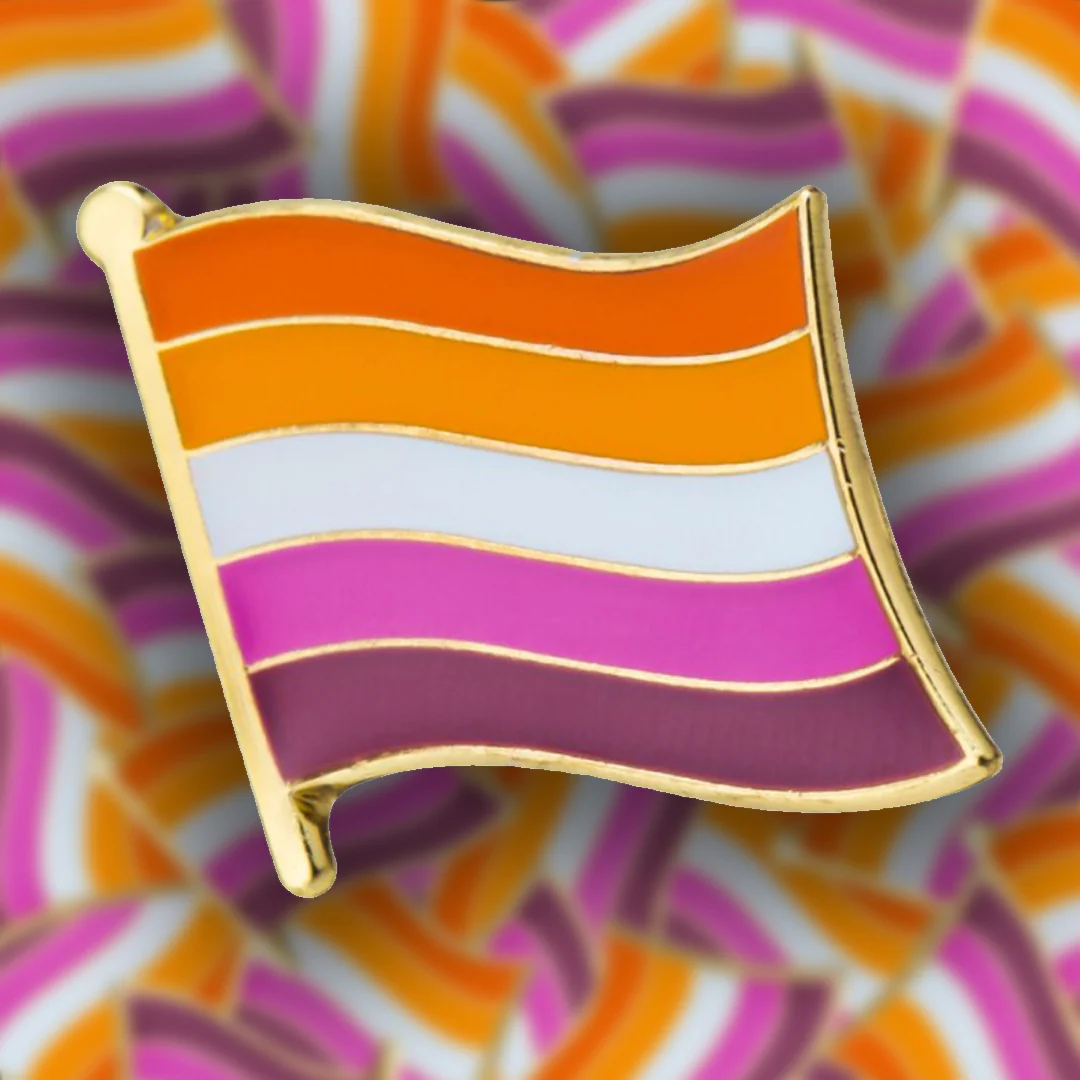 Lesbian Flag Pin - Image 2
