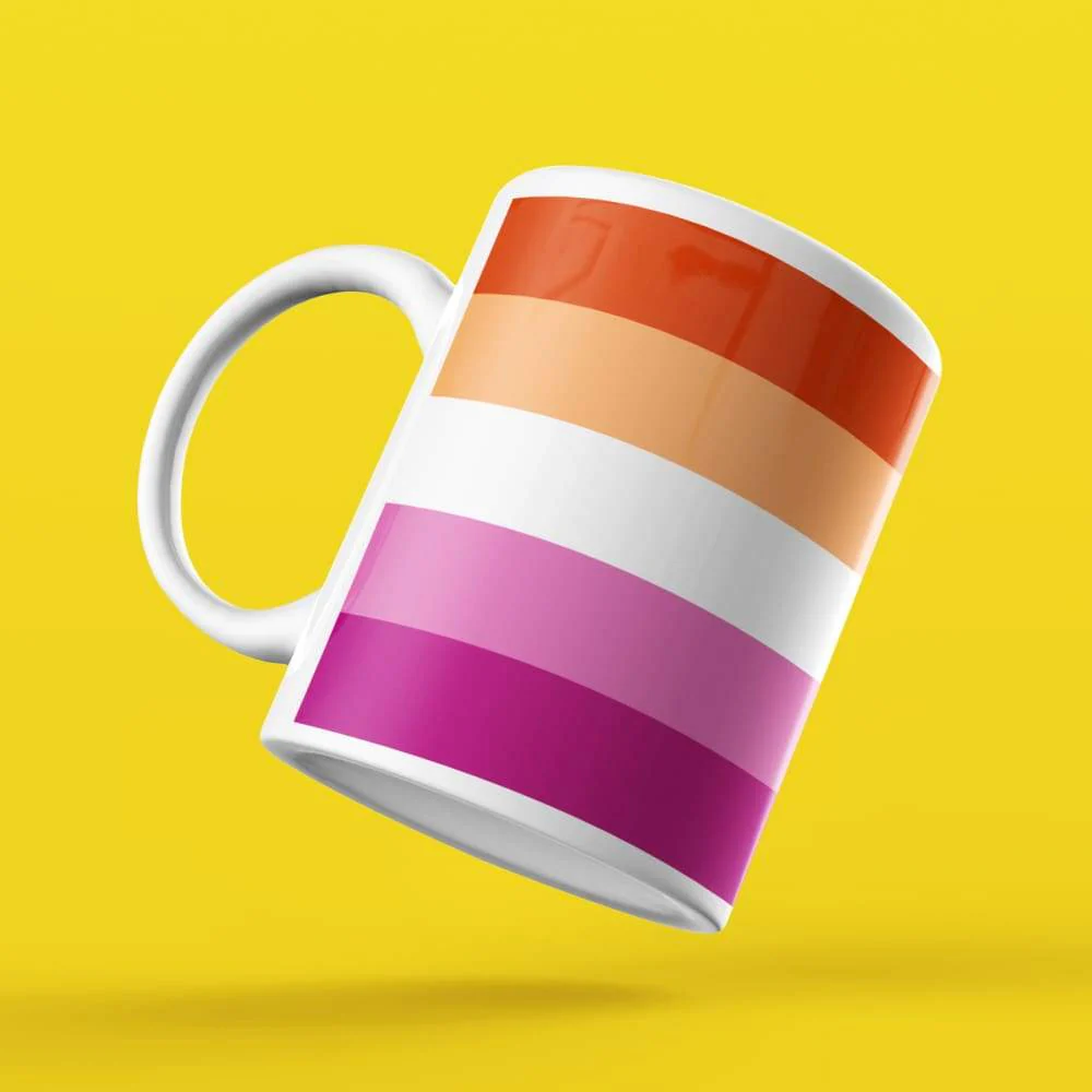Lesbian Pride Flag Coffee Mug - Image 5
