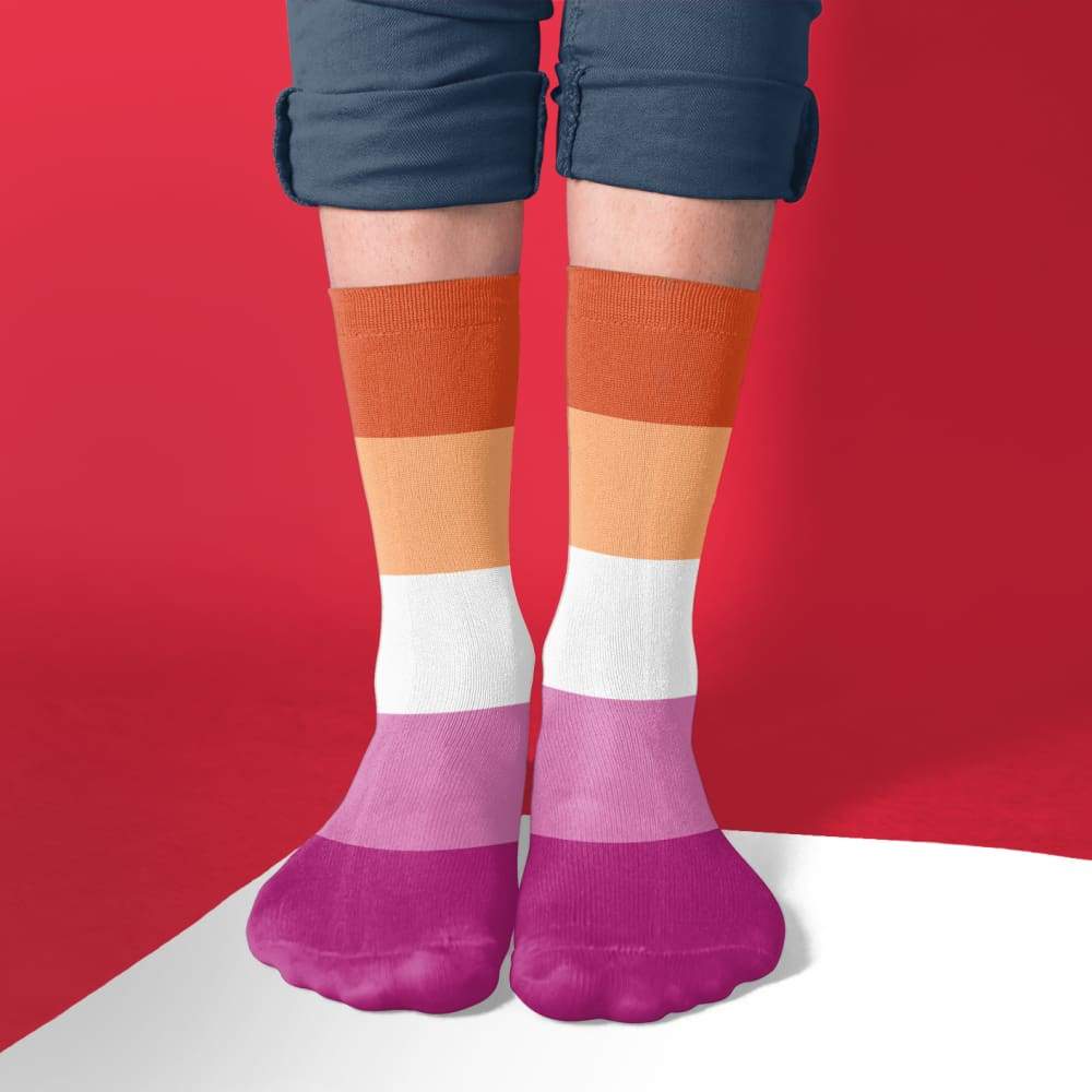 Lesbian Flag Socks - Image 2