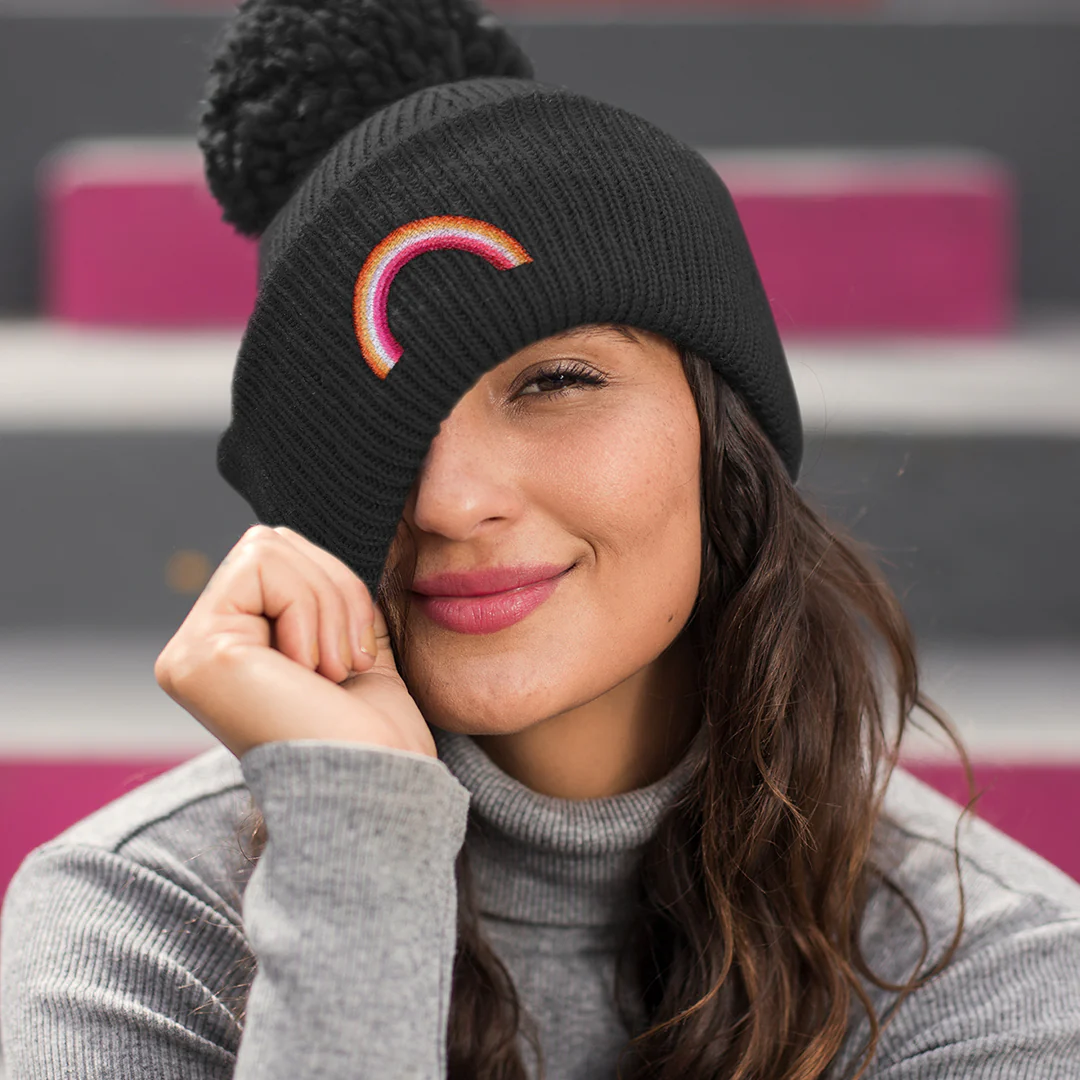 Lesbian Rainbow Beanie Hat - Image 5