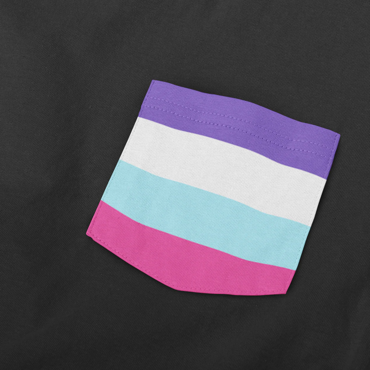 Multisexual Pride Flag Pocket T Shirt - Image 2