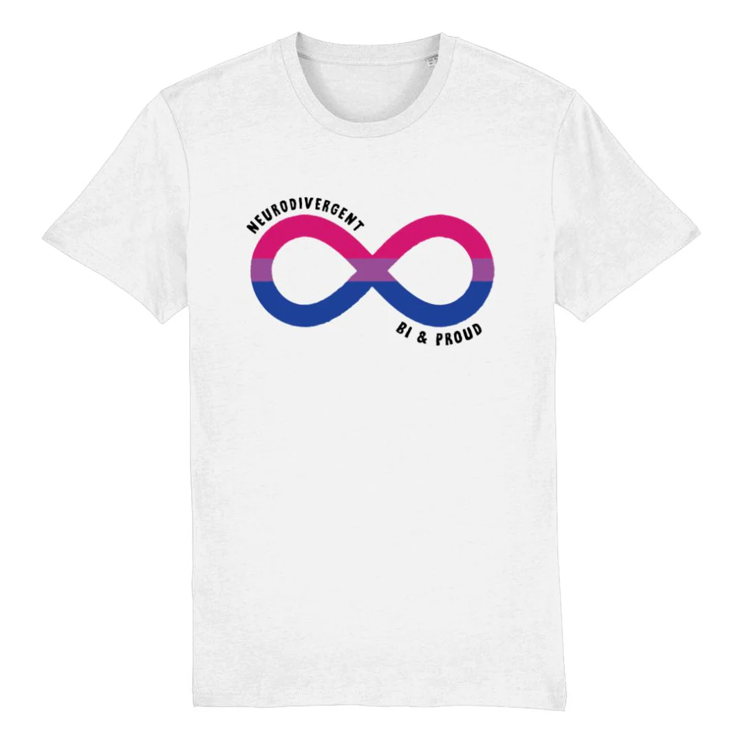 Neurodivergent Bi & Proud T Shirt - Image 2