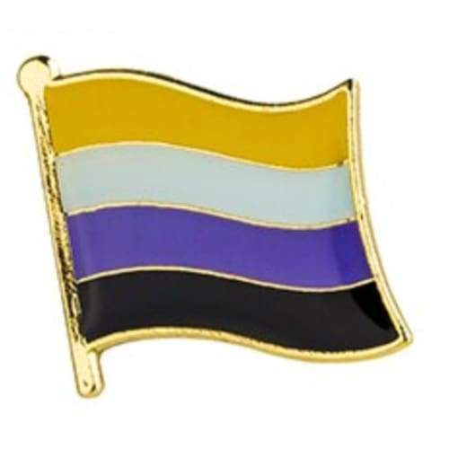 Non Binary Flag Pin - Image 2
