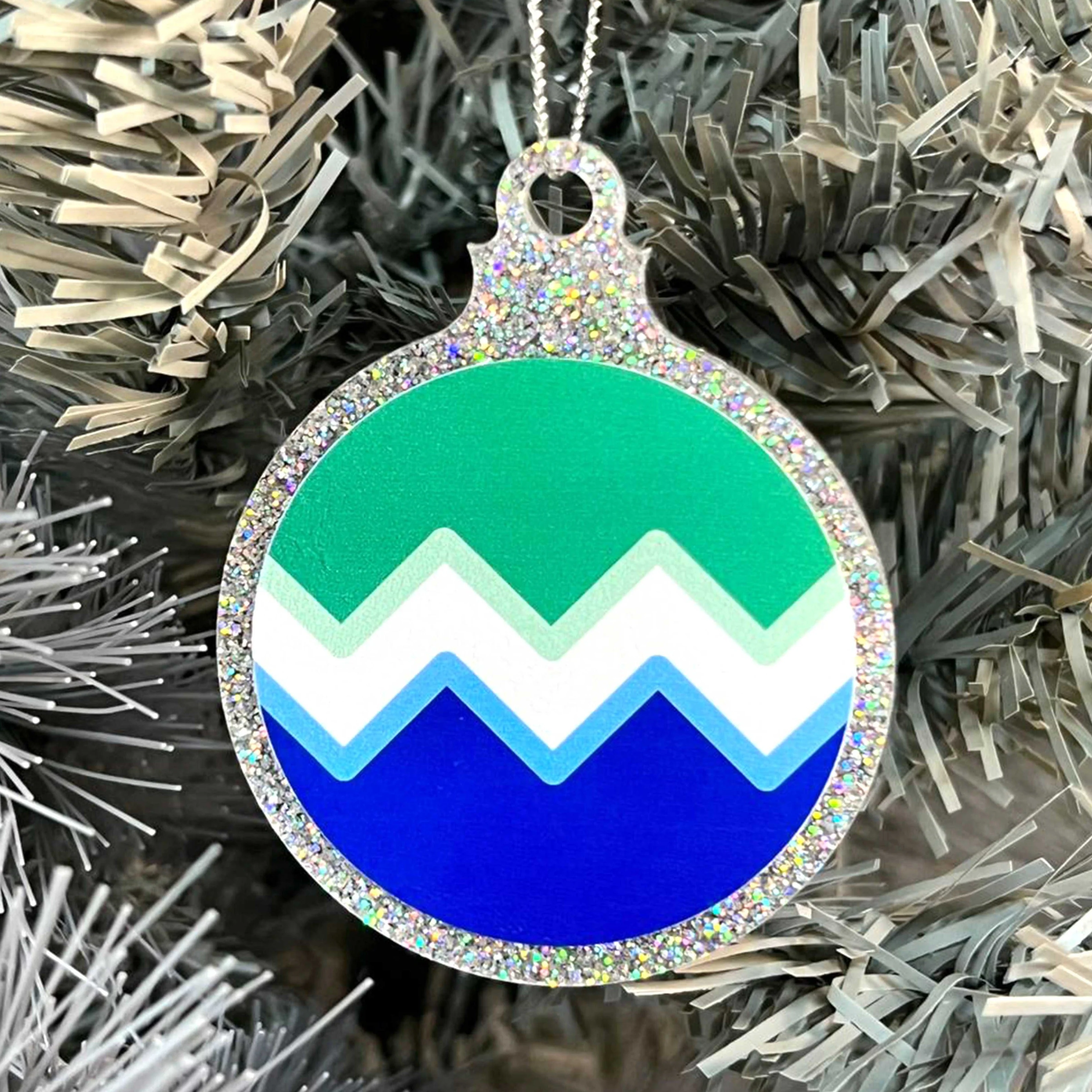 Non Binary Pride Flag Christmas Bauble - Image 6