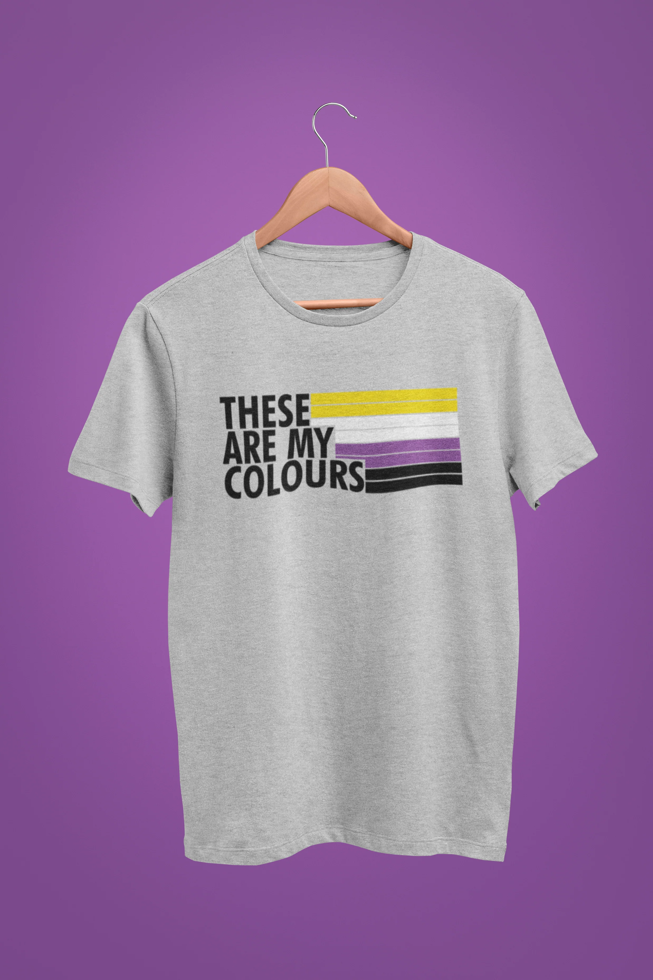 Non Binary Pride Shirt - These Are My Colours - Image 2