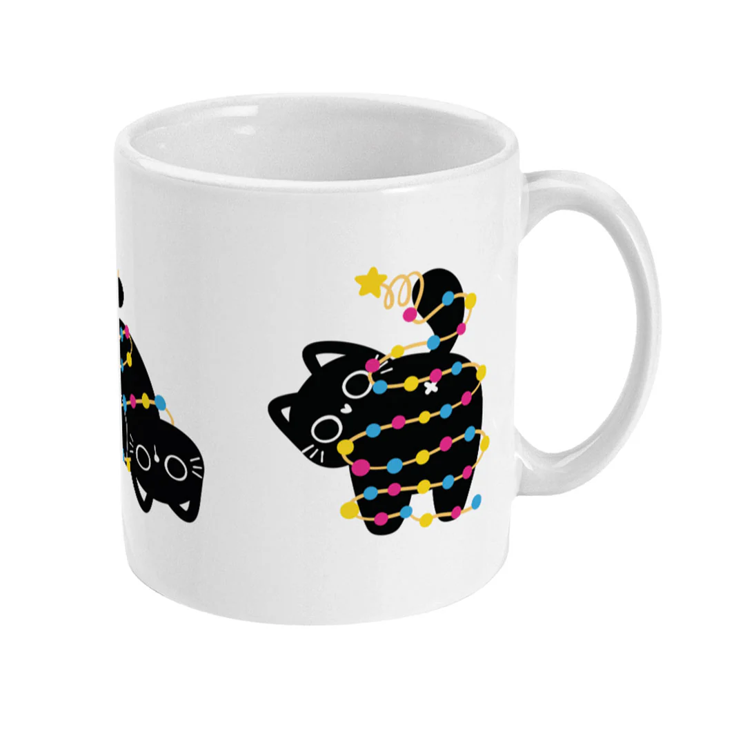 Pansexual Cat Christmas Coffee Mug - Image 3