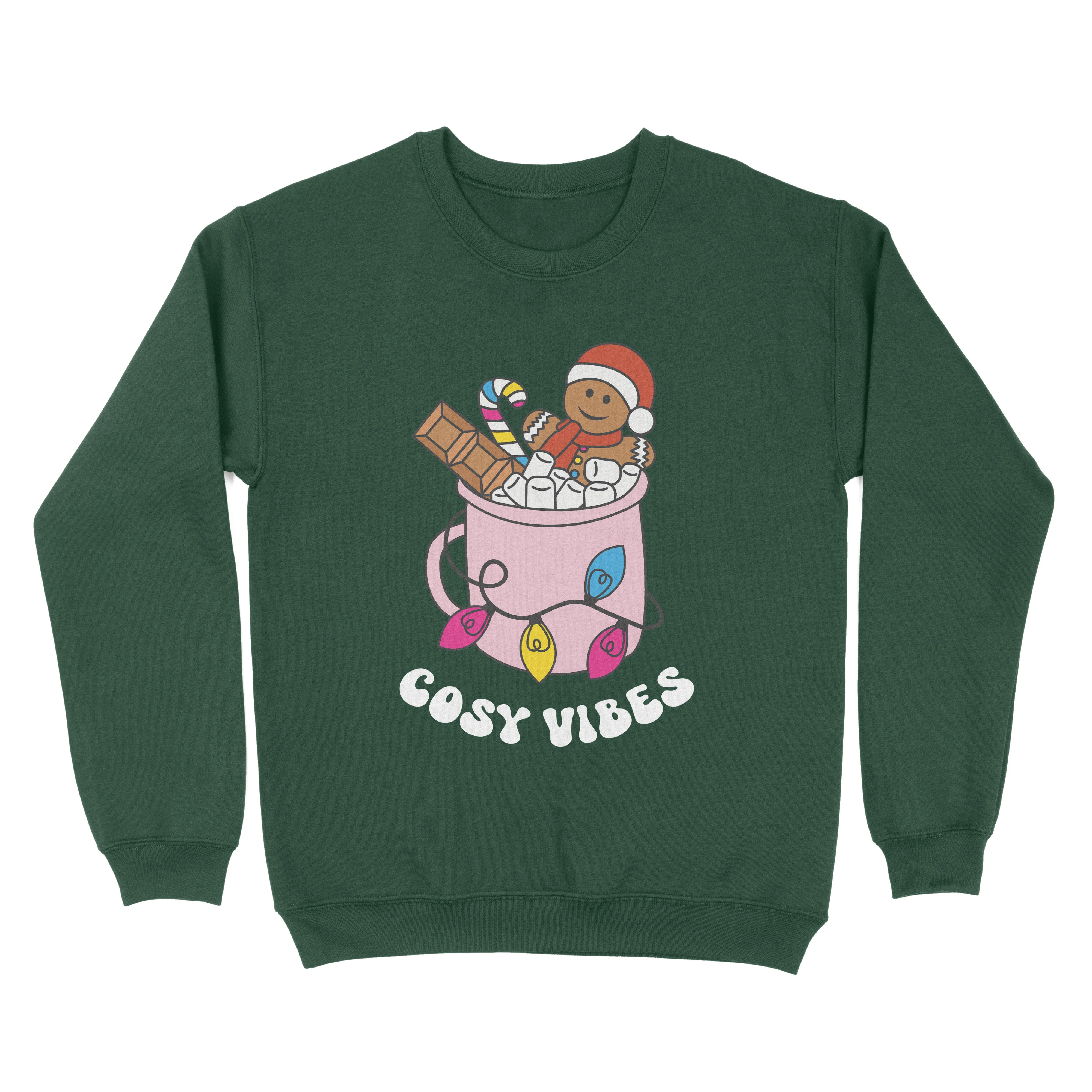 Pansexual Cosy Vibes Subtle Pride Christmas Jumper - Image 3