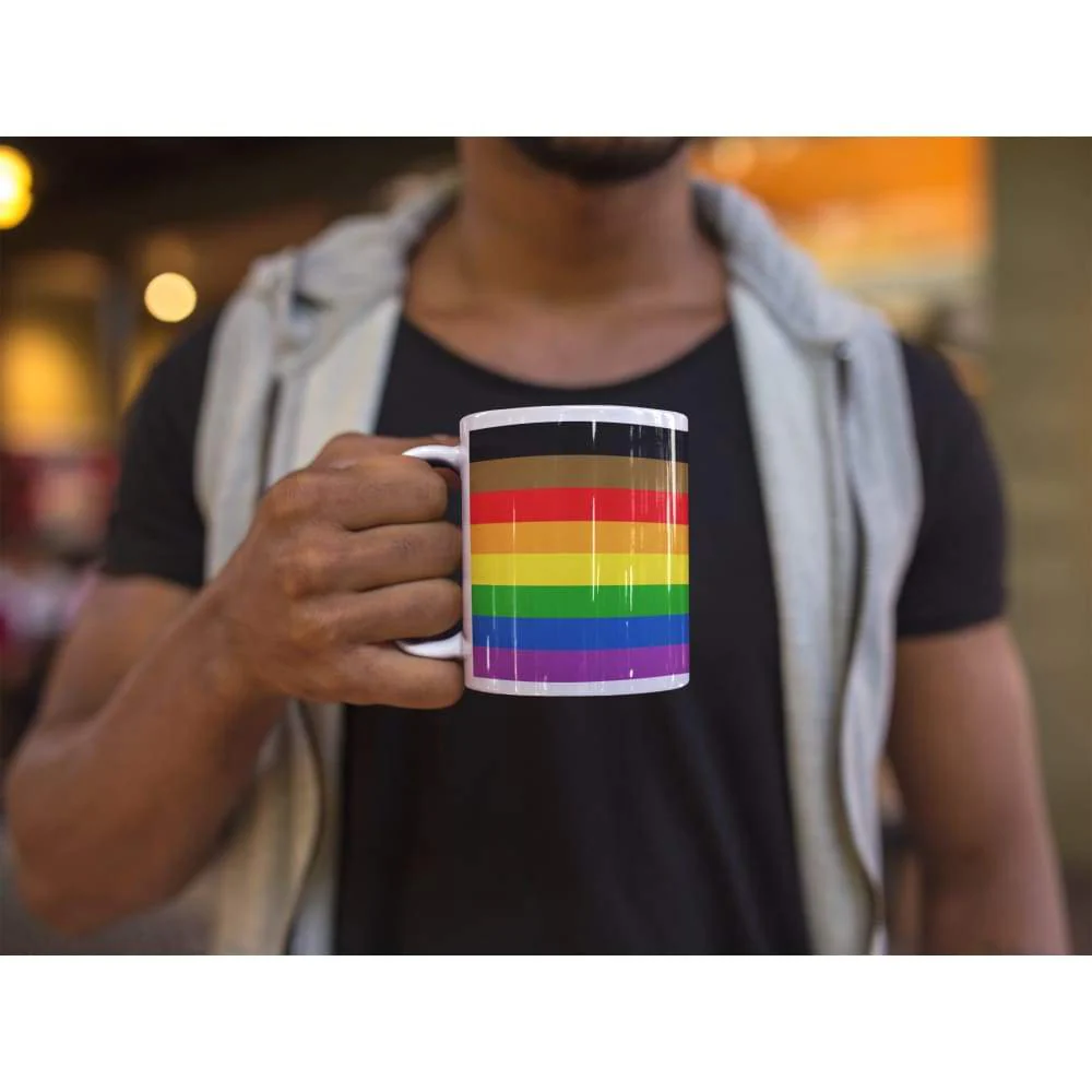 Philly Gay Pride Flag Coffee Mug - Image 5