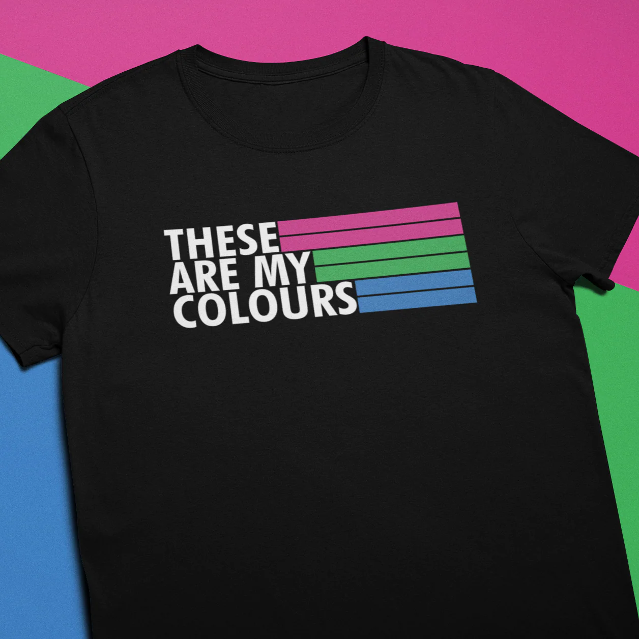 Polysexual Pride Shirt - These Are My Colours - Image 3