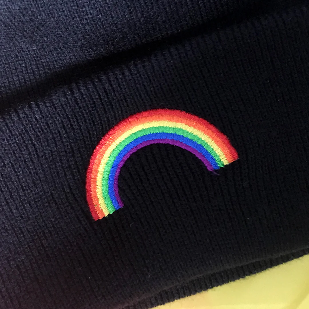 Pride Rainbow Beanie Hat - Image 3