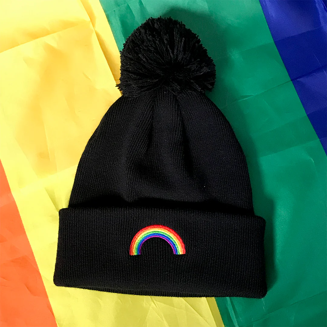 Pride Rainbow Beanie Hat - Image 4