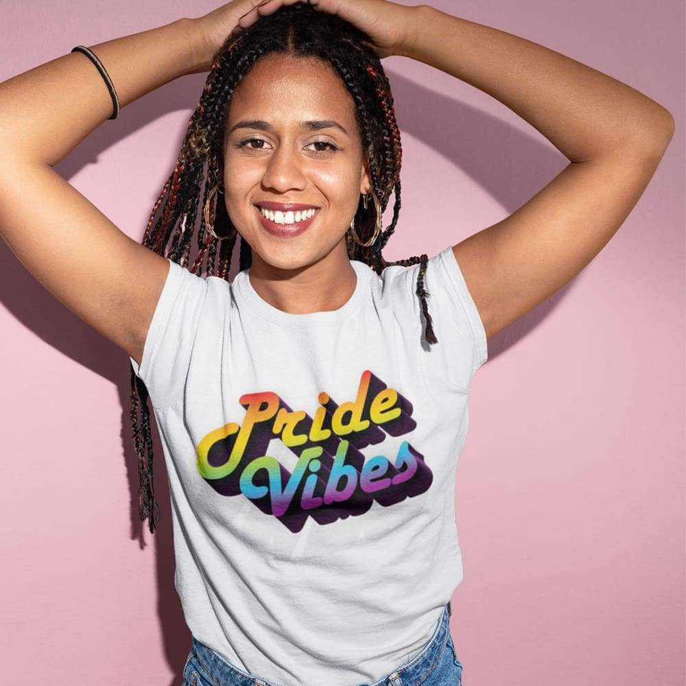 Pride Vibes Rainbow T Shirt - Image 2