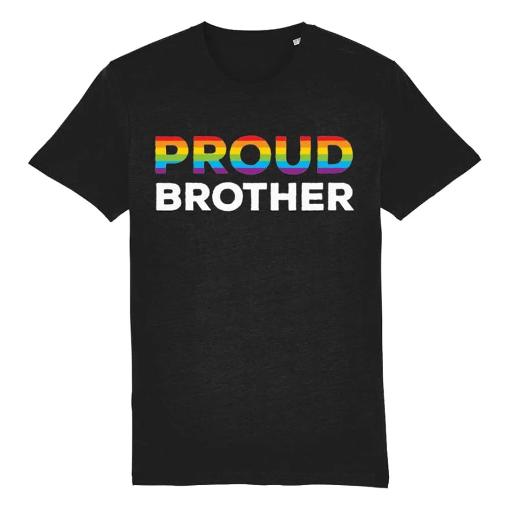 Proud Brother - Rainbow Flag T-Shirt - Image 2