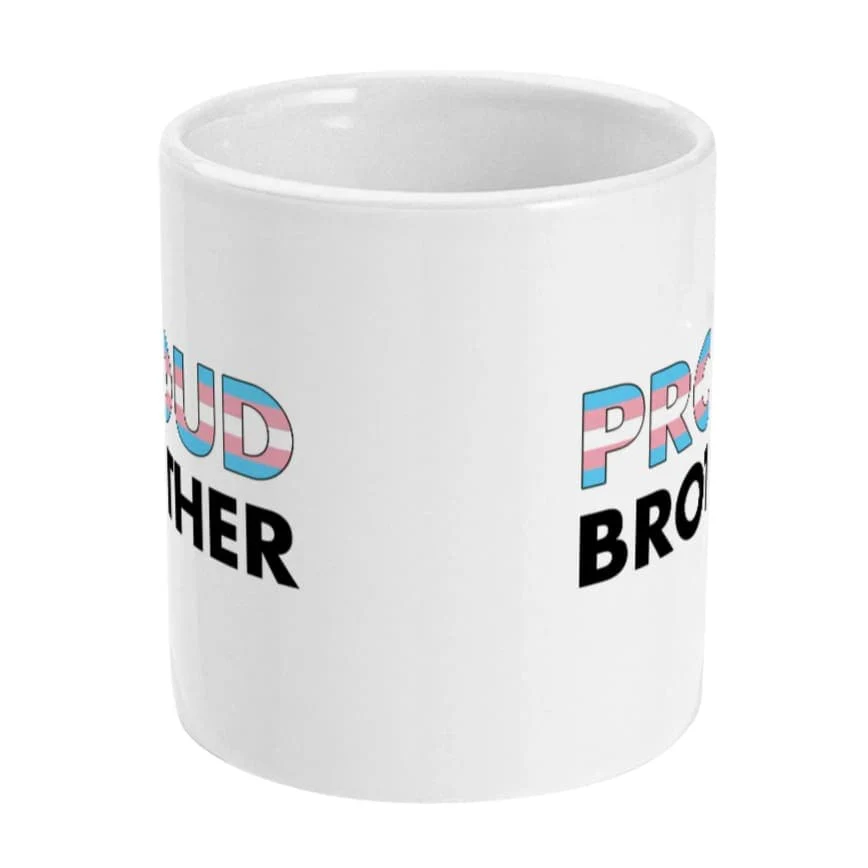 Proud Brother - Transgender Flag Mug - Image 2